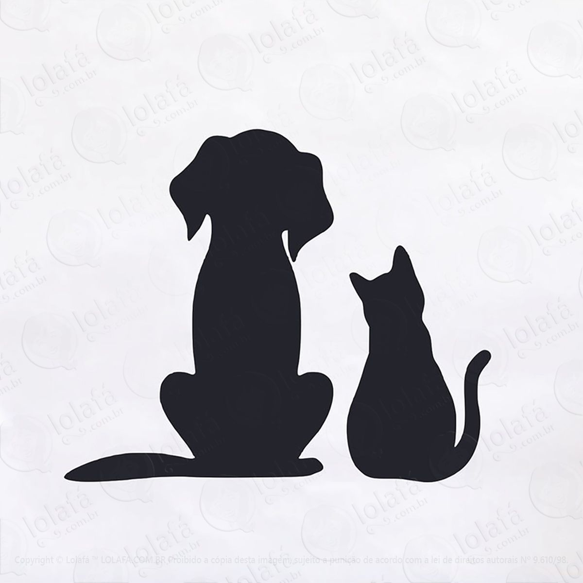 Adesivo Gato E Cachorro Mod:62