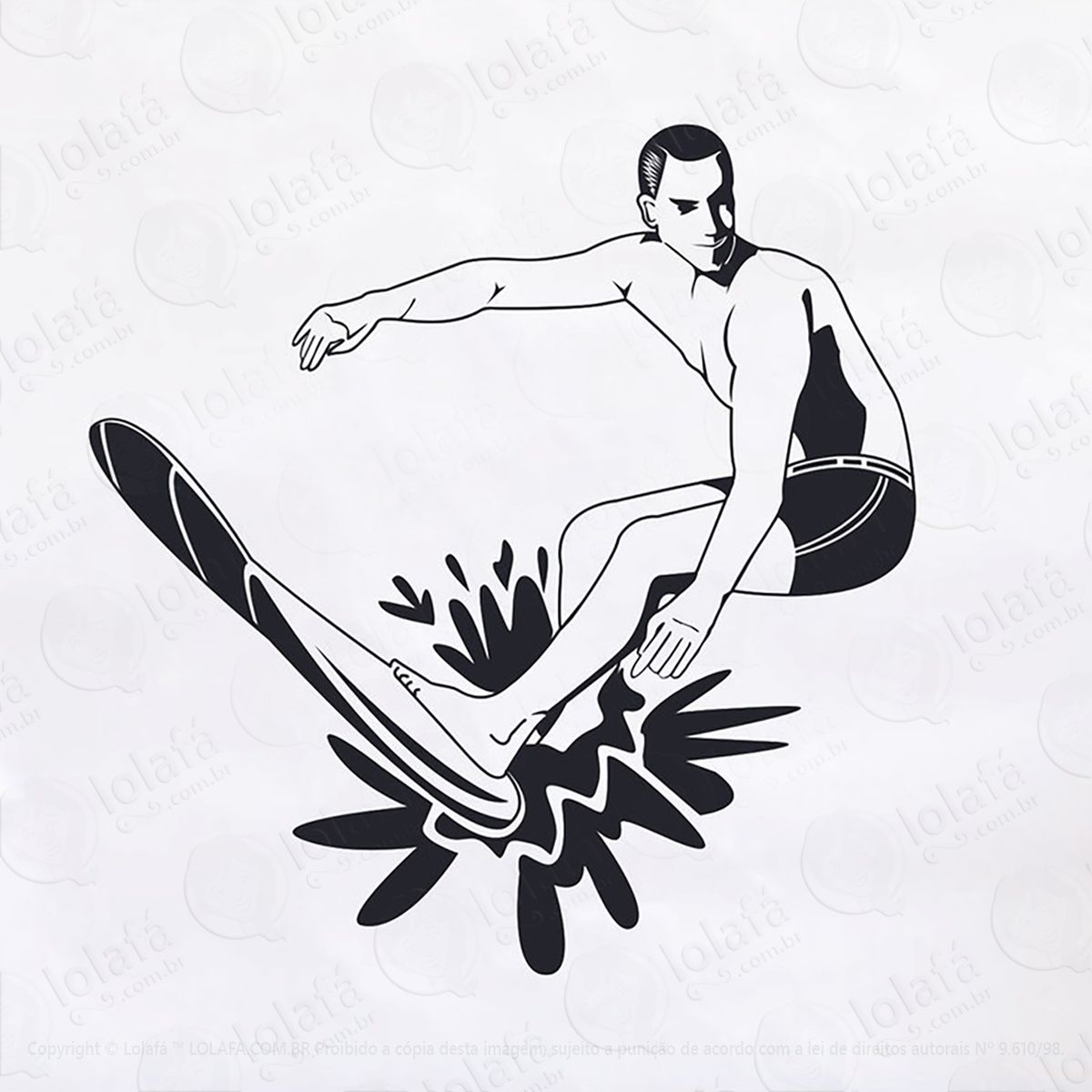 Adesivo Surfista Esporte Surf Mod:64