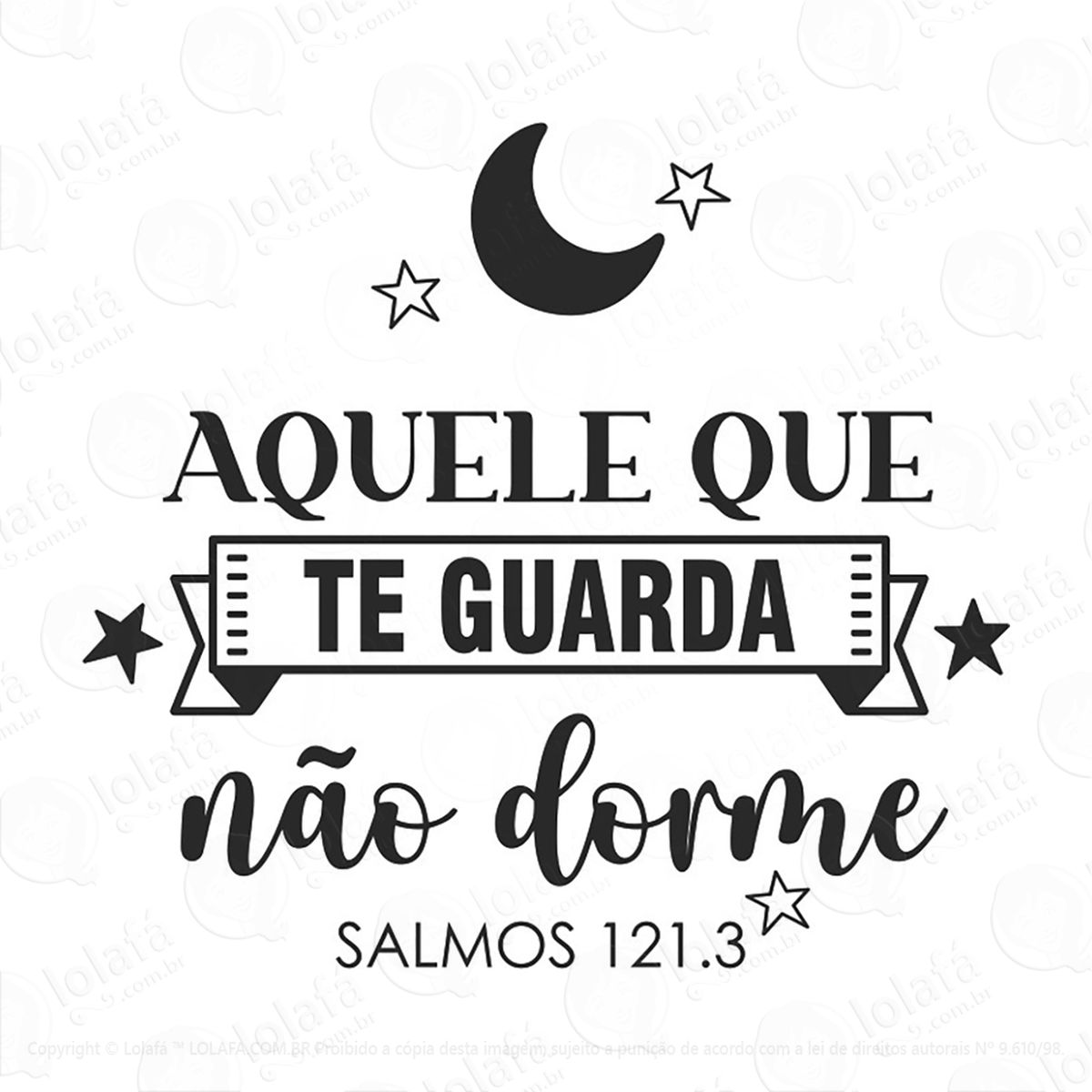 adesivo de parede salmo aquele que te guarda mod:73