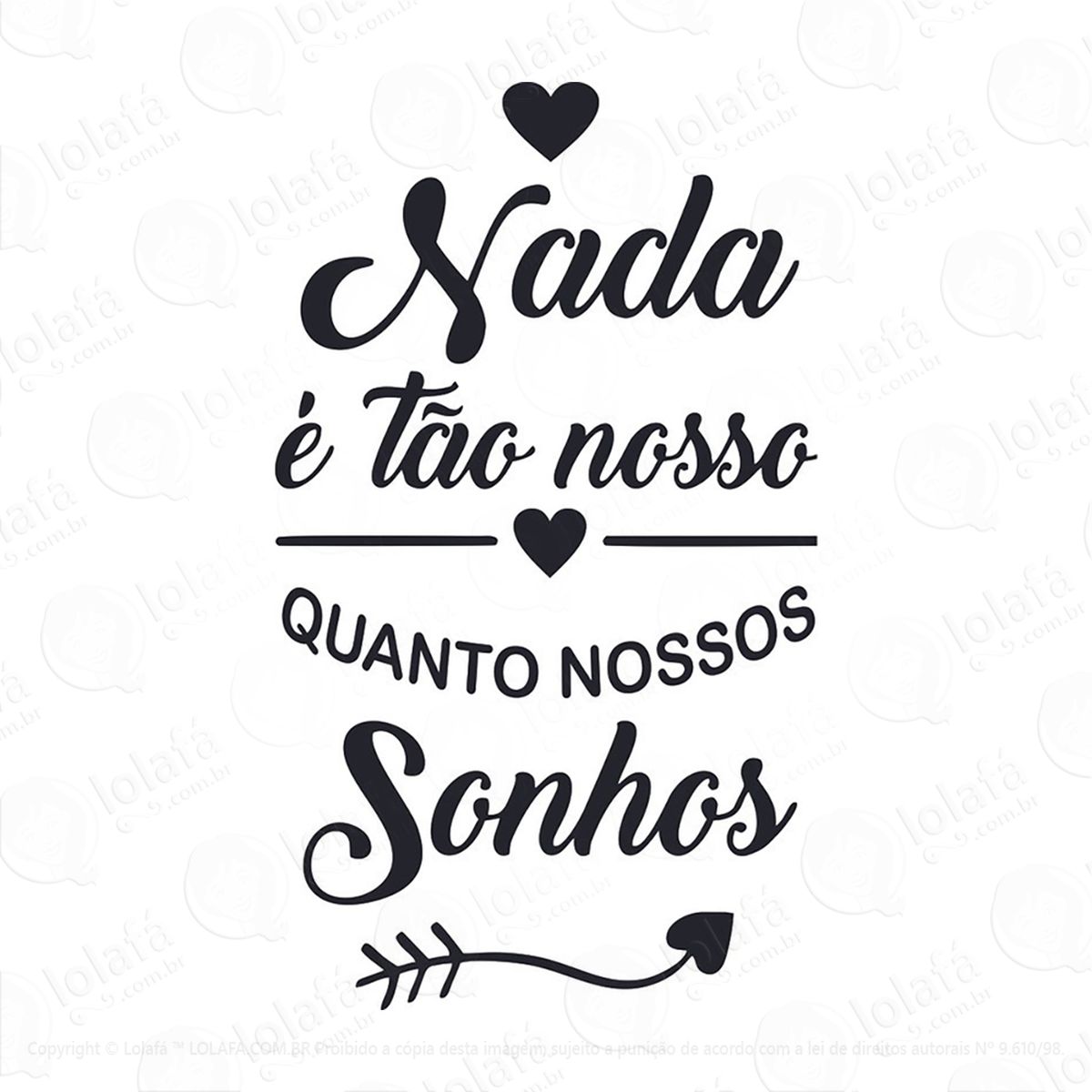 adesivo frases positivas nada É tão nosso mod:76