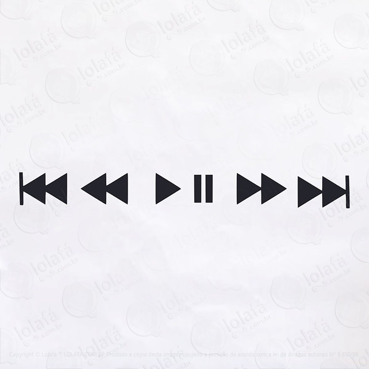 adesivo play pause music mod:91