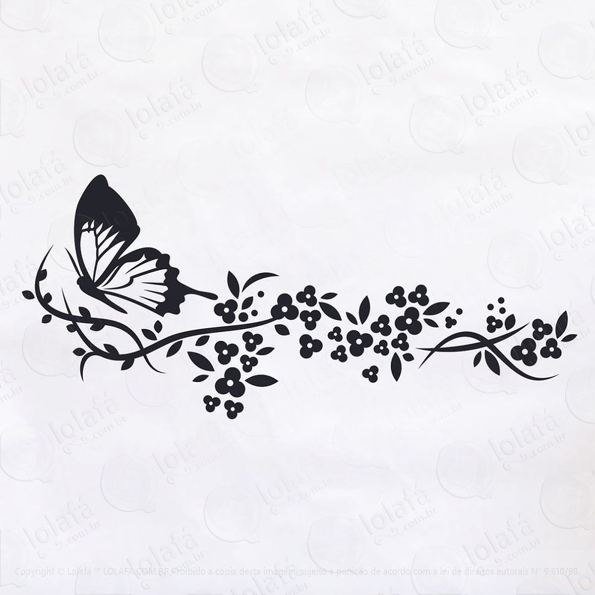 adesivo borboletas floral mod:95