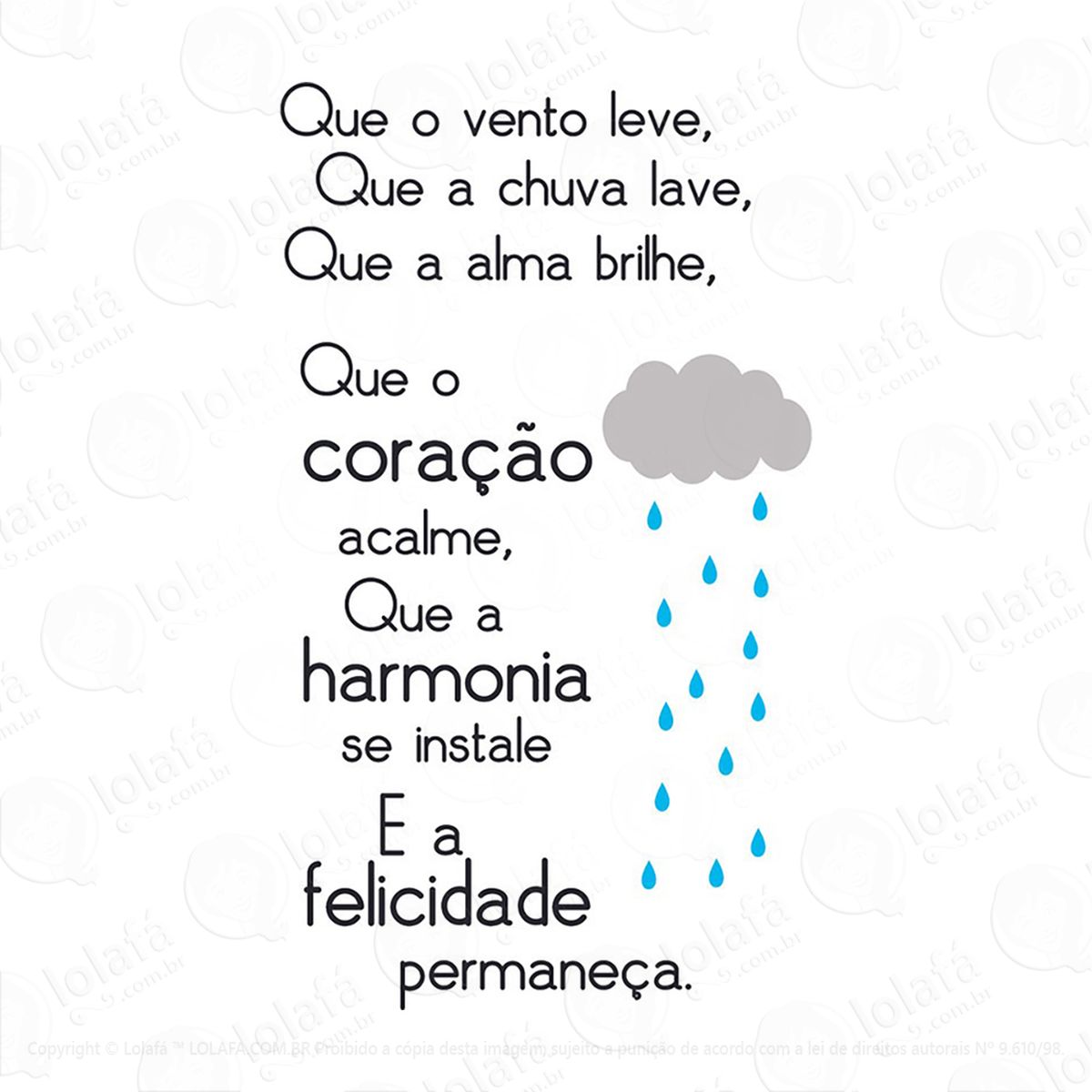 Adesivo Frases Positivas - Que O Vento Leve Mod:113