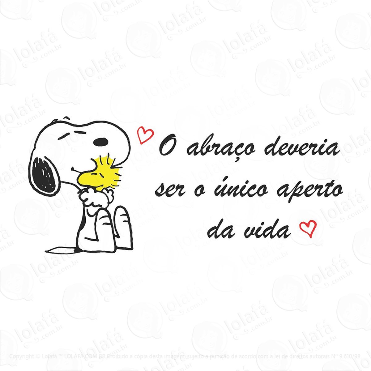 adesivo frase abraço da vida mod:116