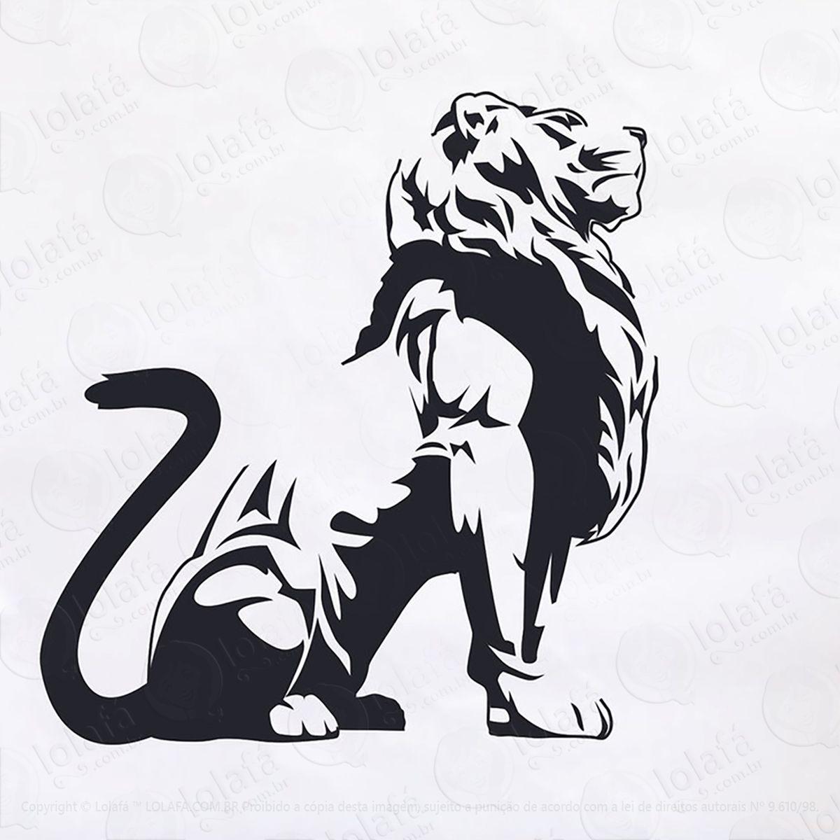 adesivo leão animal selvagem mod:122