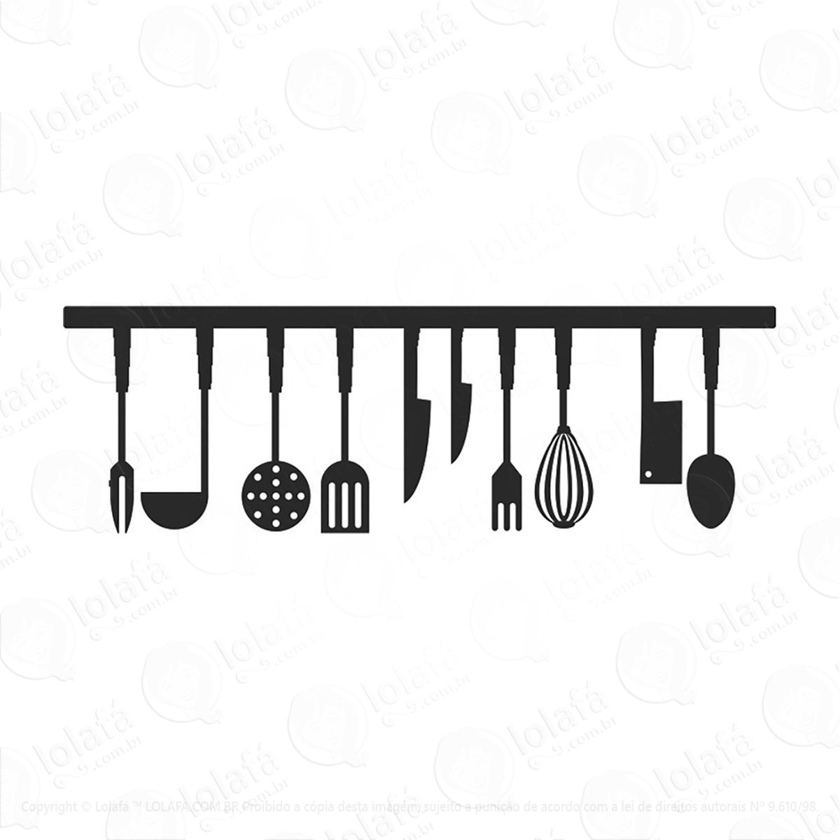 adesivo cozinha utensílios mod:124