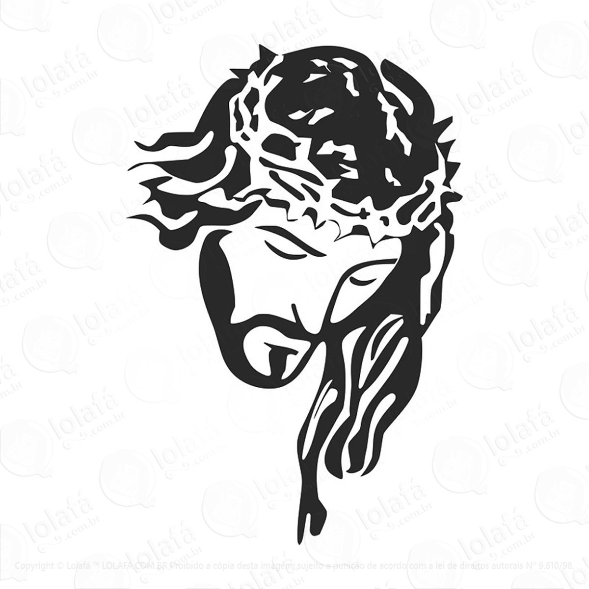 adesivo jesus cristo coroa espinhos mod:126