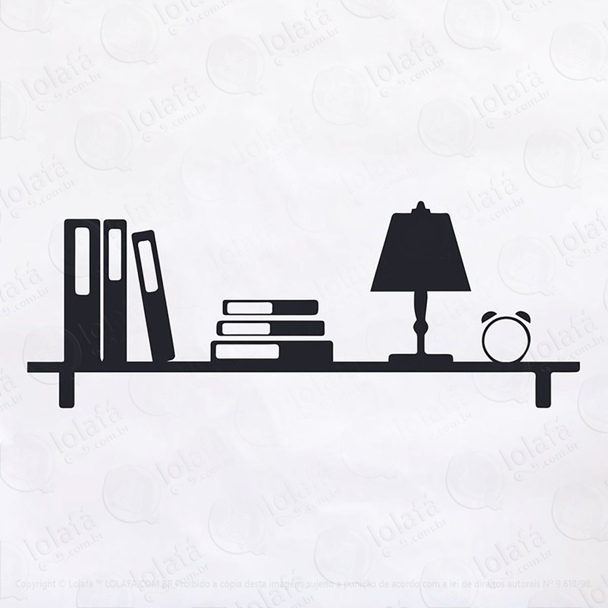 adesivo livros na prateleira mod:137