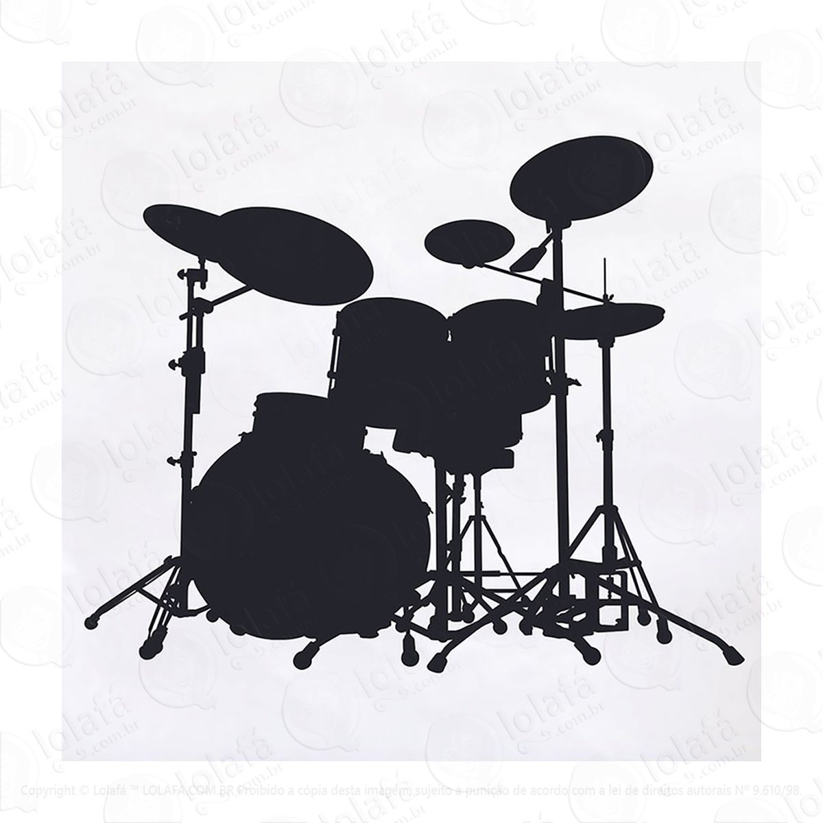 adesivo bateria instrumento musical mod:151