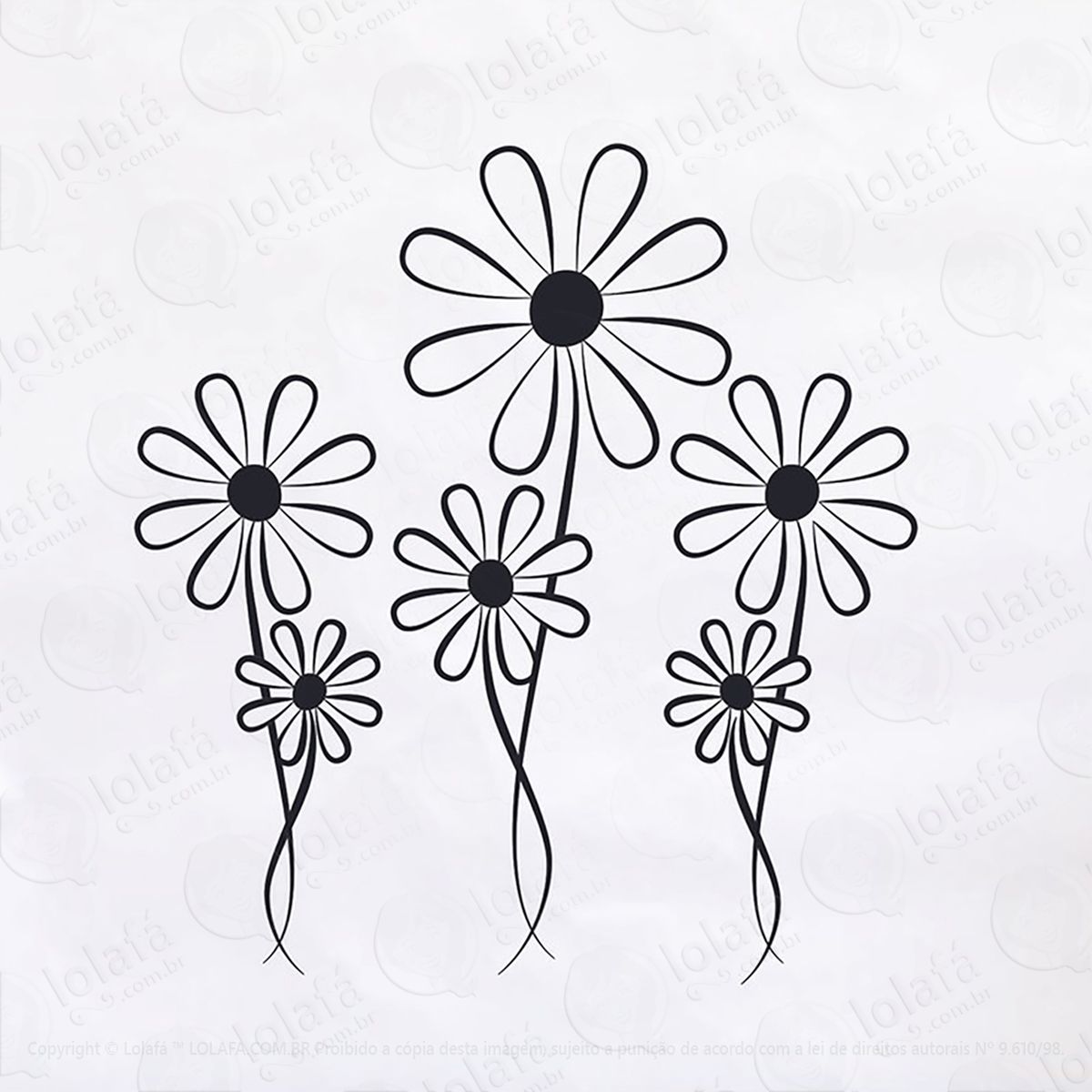 adesivo flores delicadas mod:166