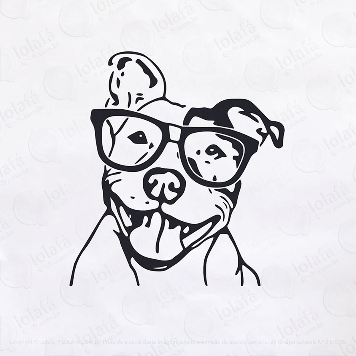Adesivo Cachorro De Óculos Mod:169