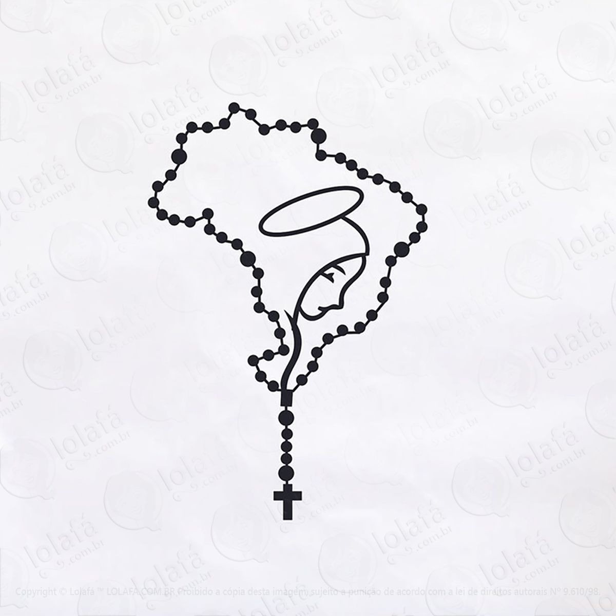 adesivo terço nossa senhora mod:172