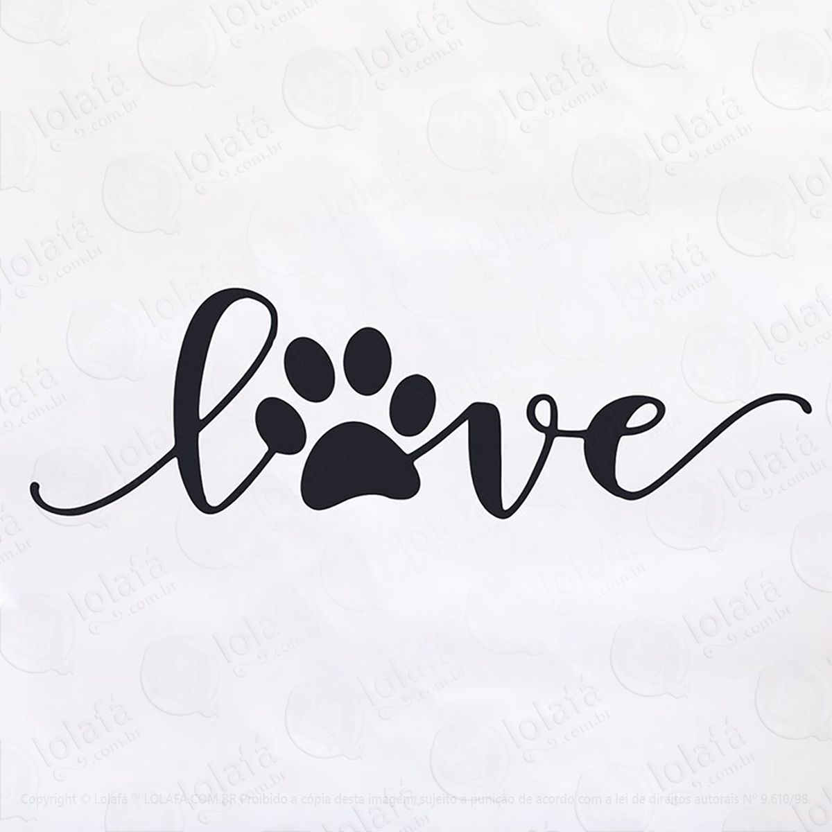 adesivo love patinhas mod:174