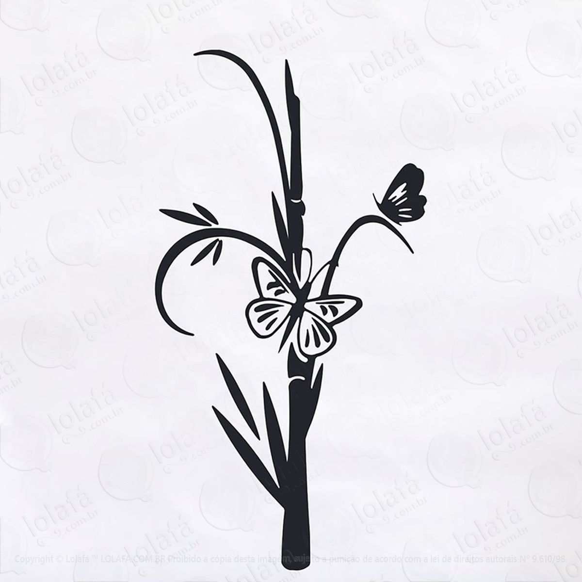 adesivo bambu borboleta mod:193