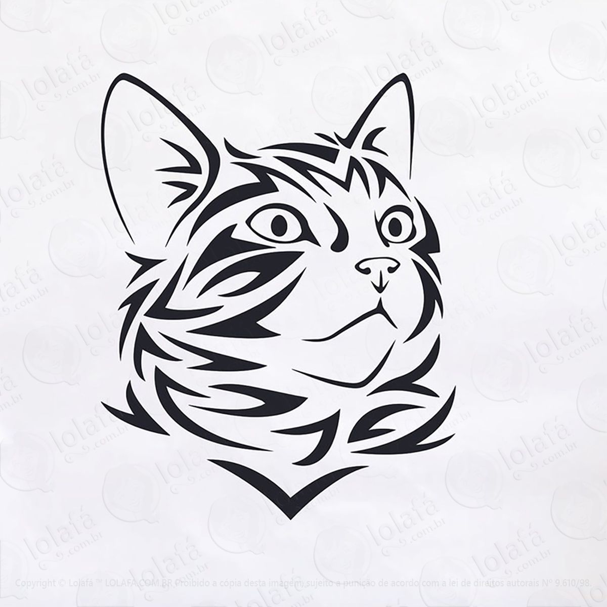 adesivo gato tribal mod:204