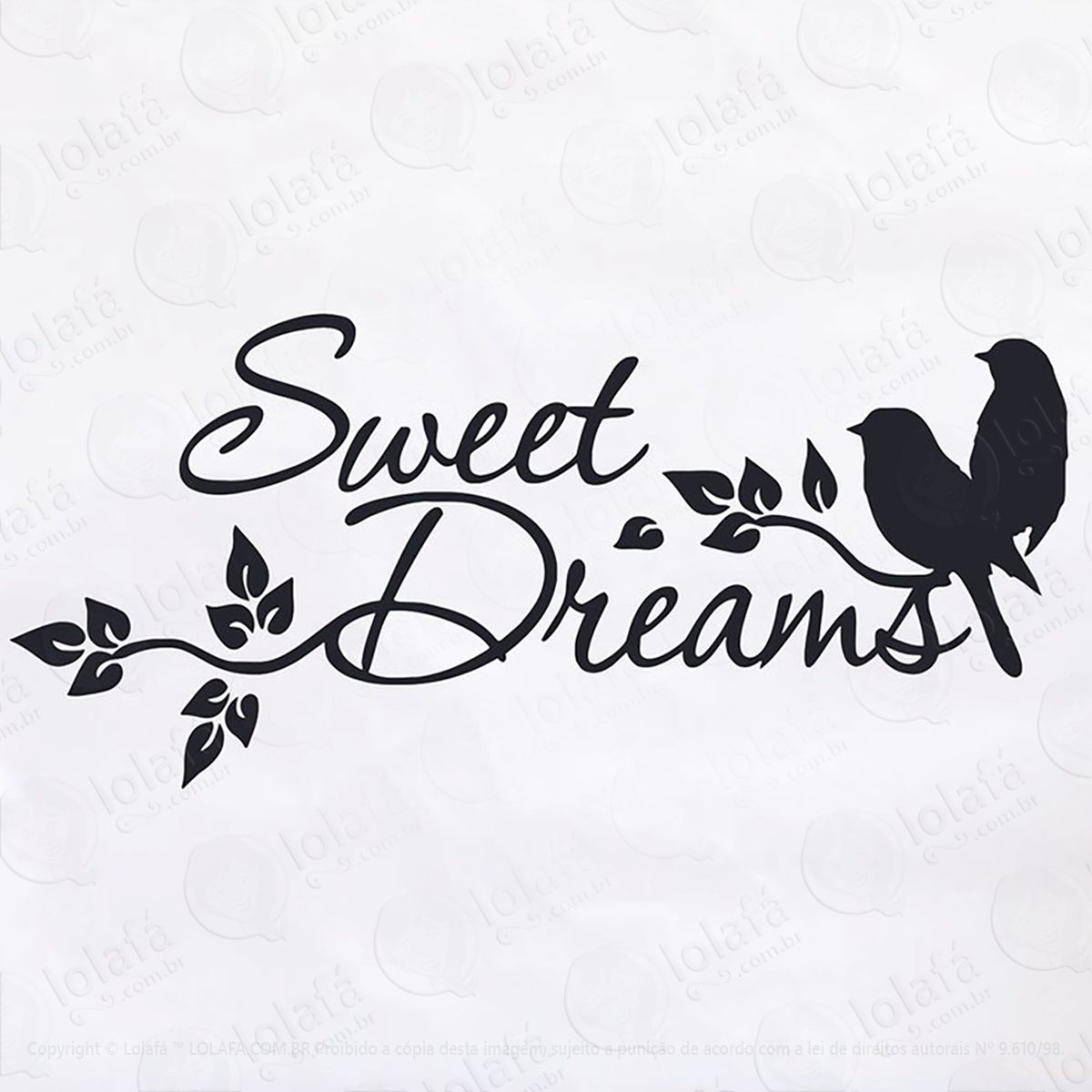 adesivo sweet dreams pássaros mod:208