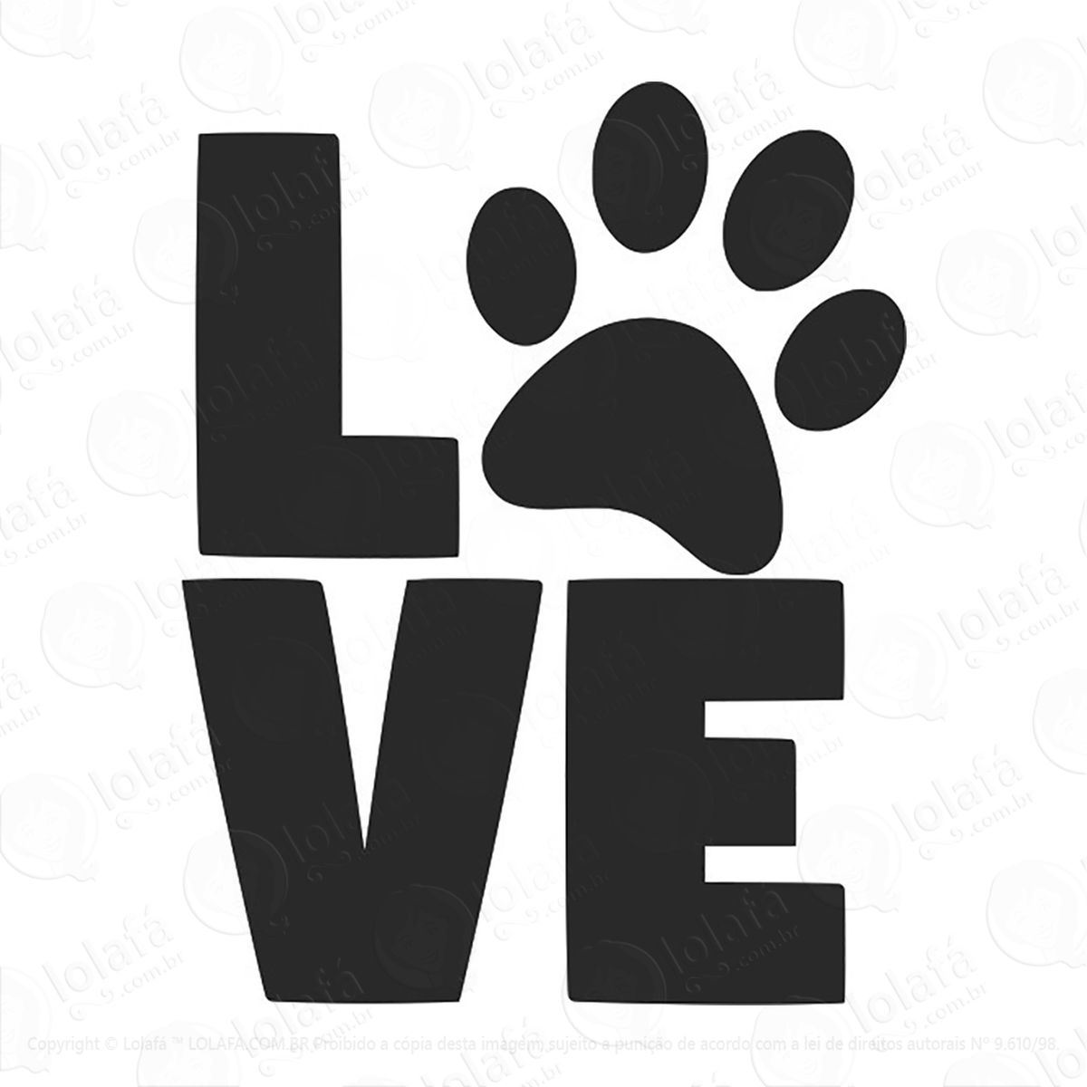Adesivo Patinha Love Coração Mod:210