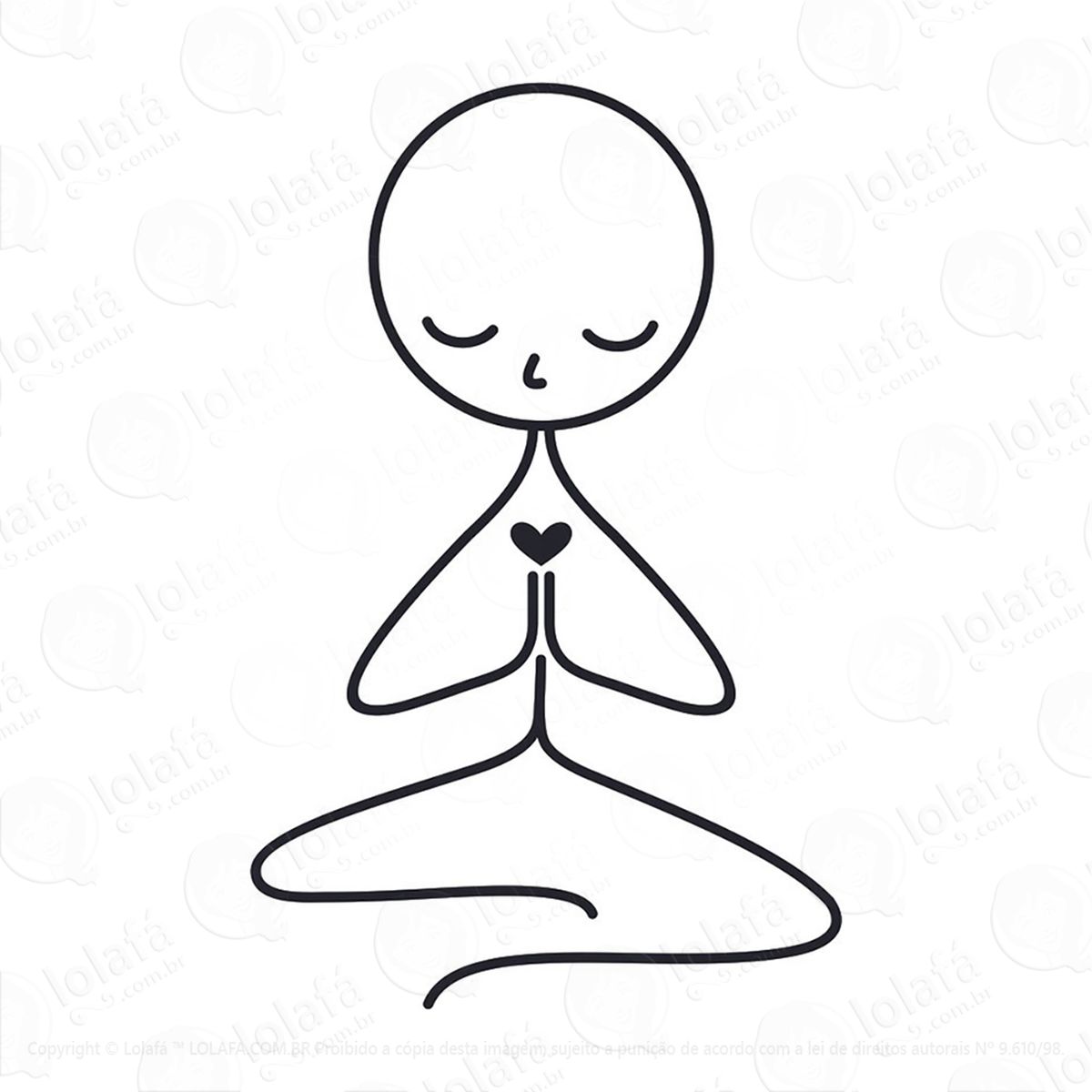 adesivo yoga zen meditação mod:239