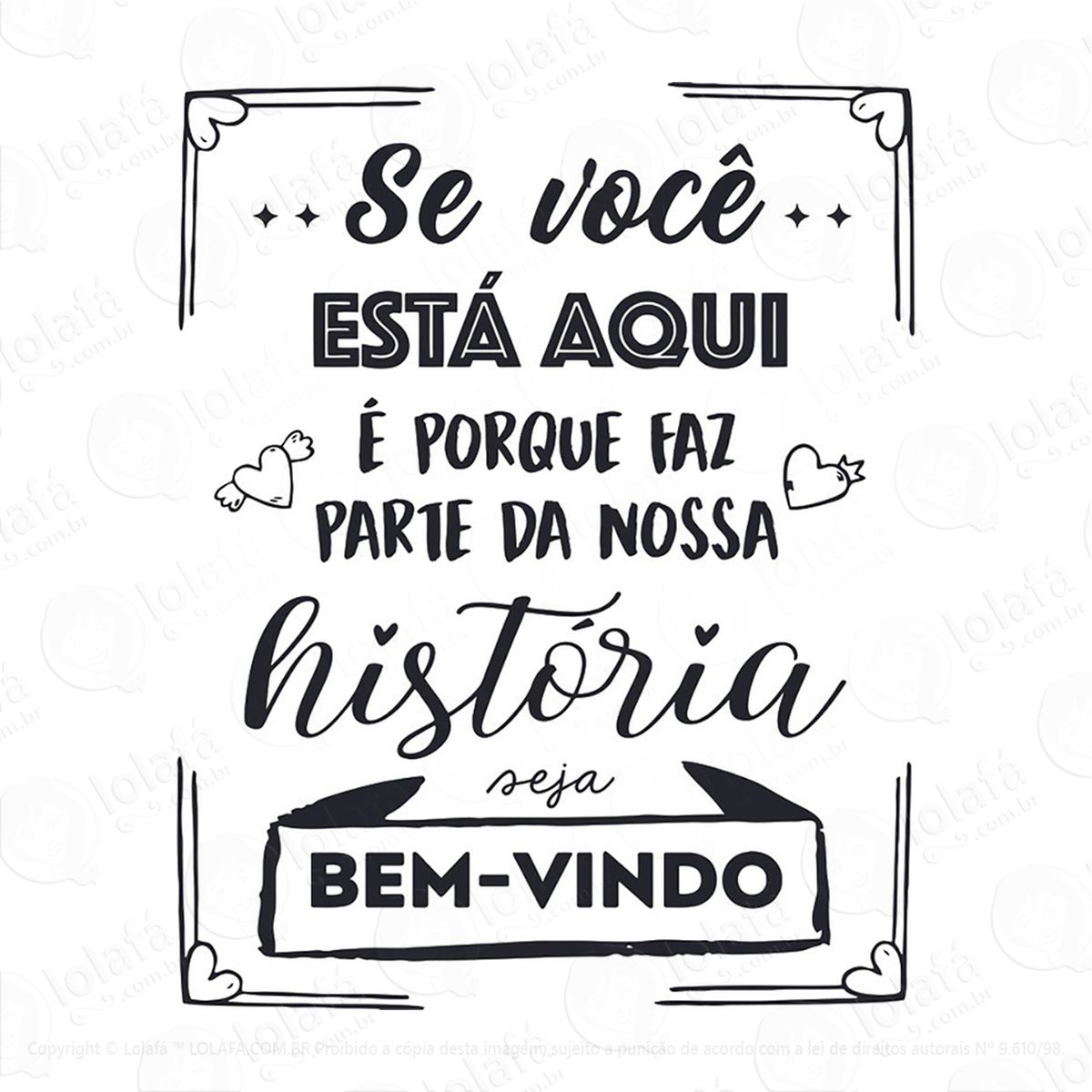 adesivo frase bem vindo mod:241