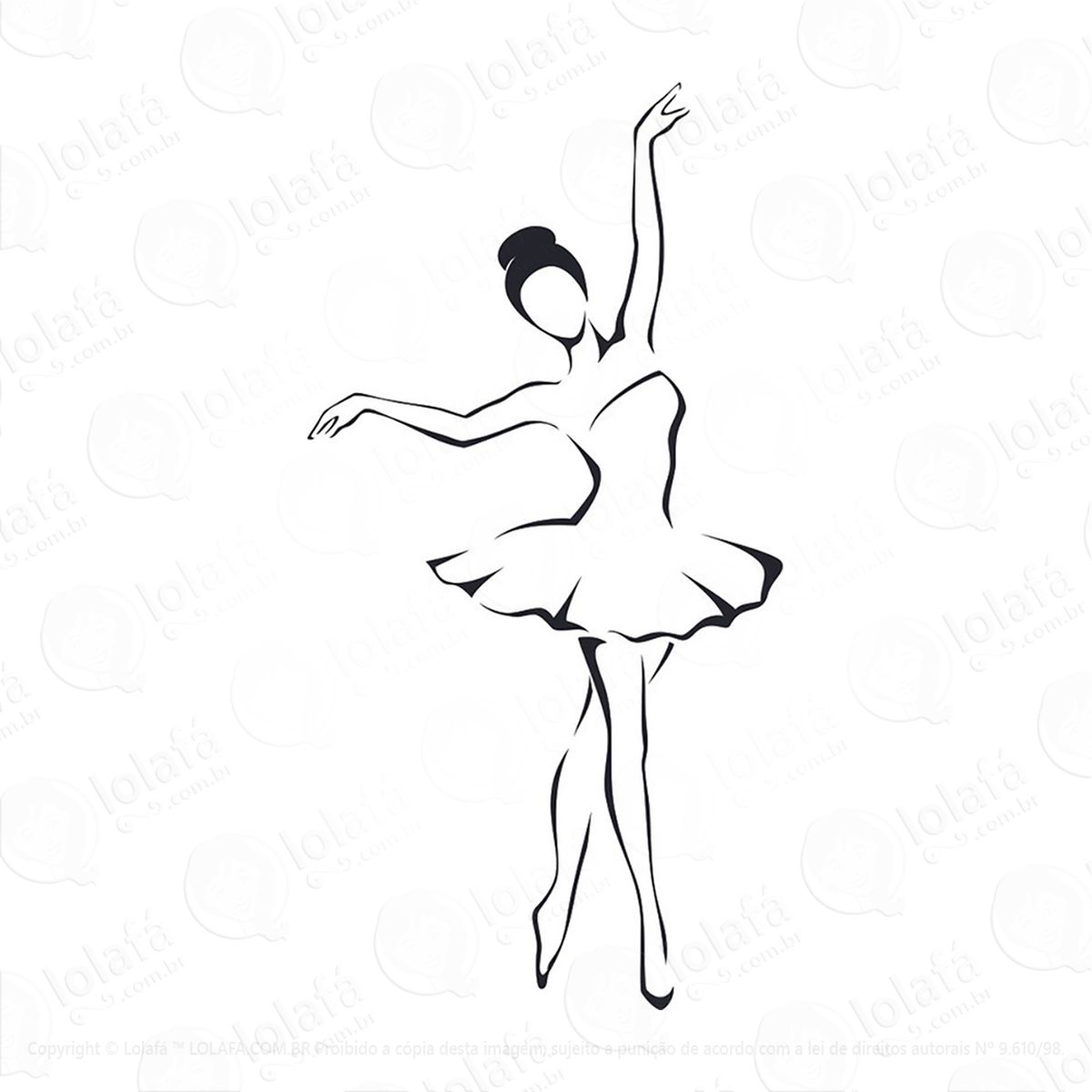 adesivo ballet bailarina mod:243