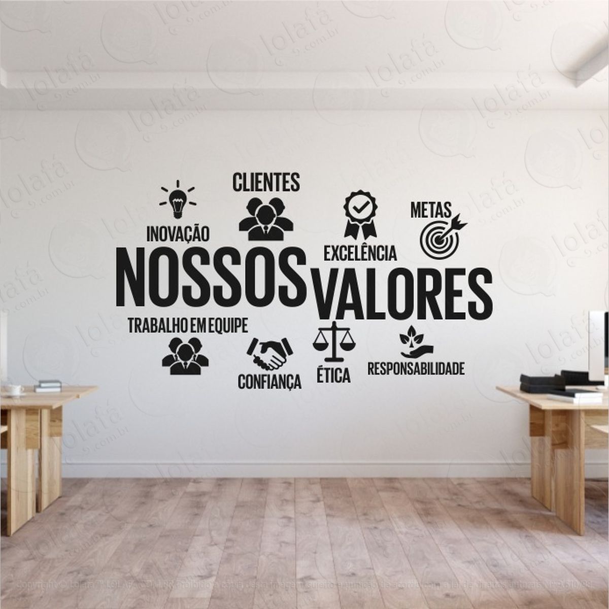 Adesivo Para Empresas Nossos Valores Mod:297