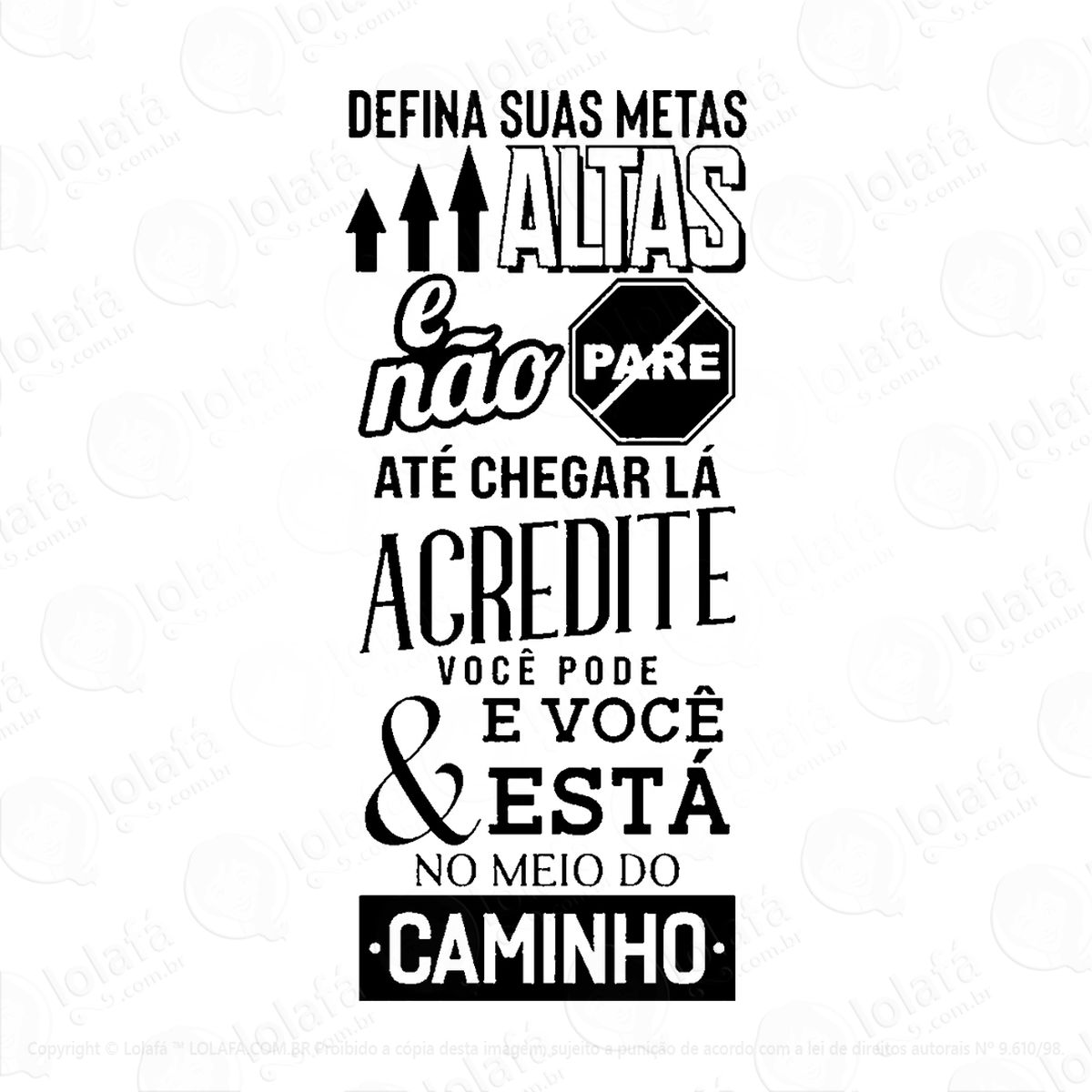 adesivo de parede decorativo frase metas empresa adesivos de parede para sua empresa mod:300
