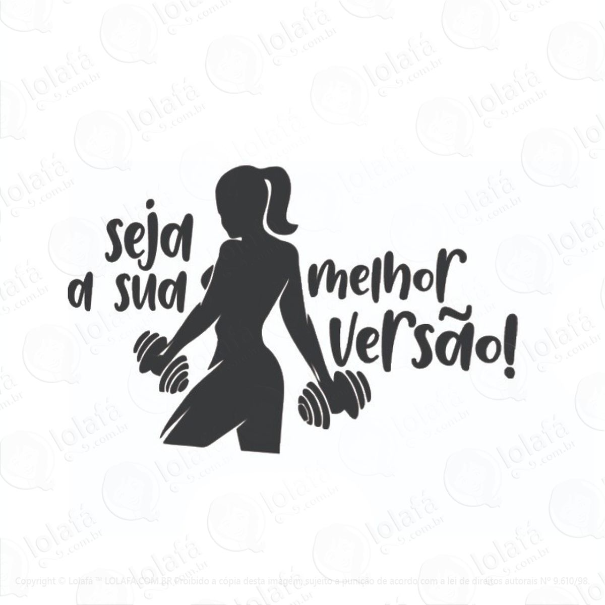 adesivo para academia seja a sua melhor versão mulher mod:306