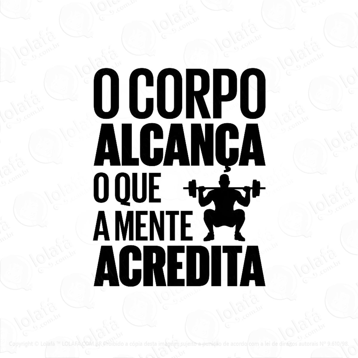 adesivo para academia frase de parede decorativa mod:310