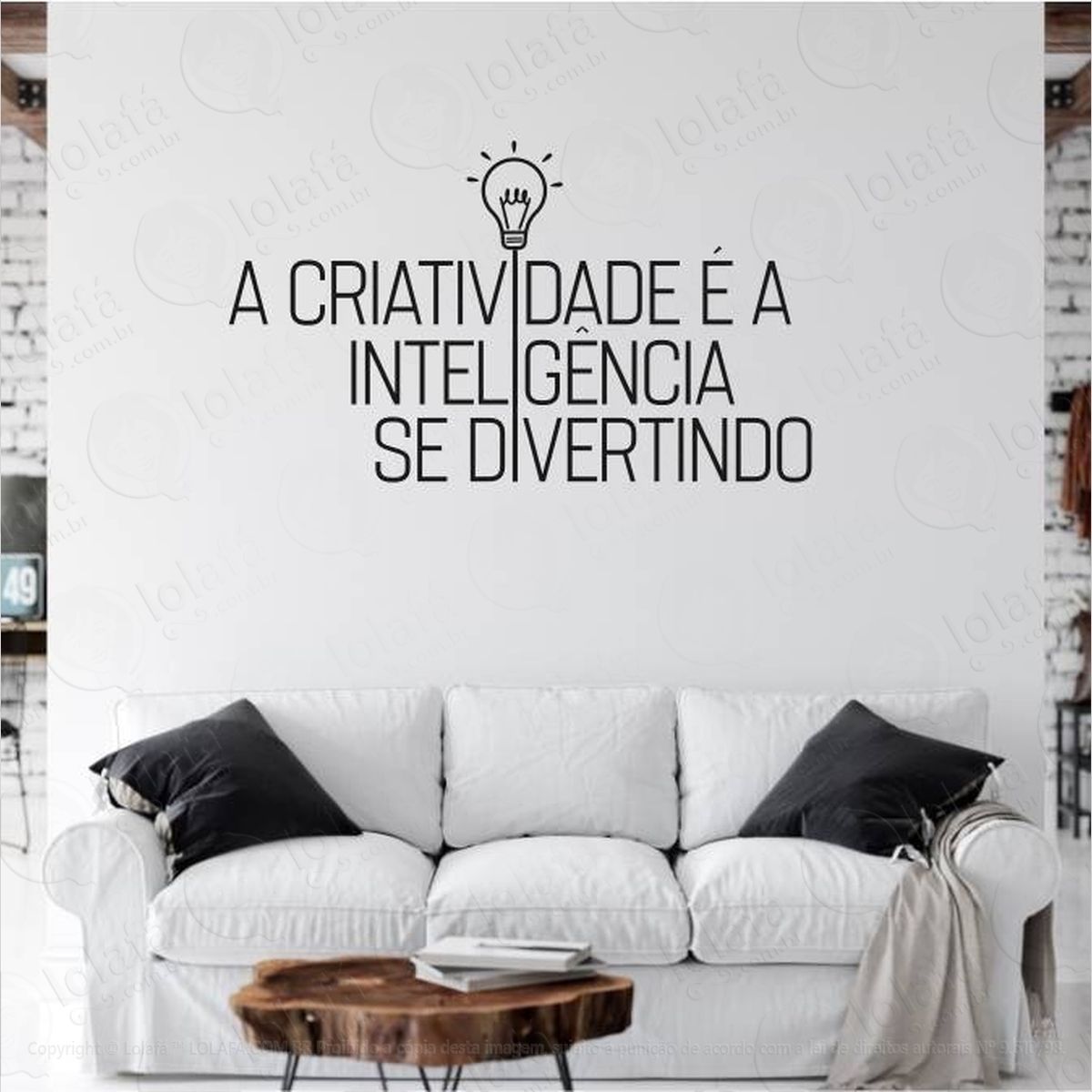 Adesivo De Parede Motivacional A Criatividade Empresa Mod:323
