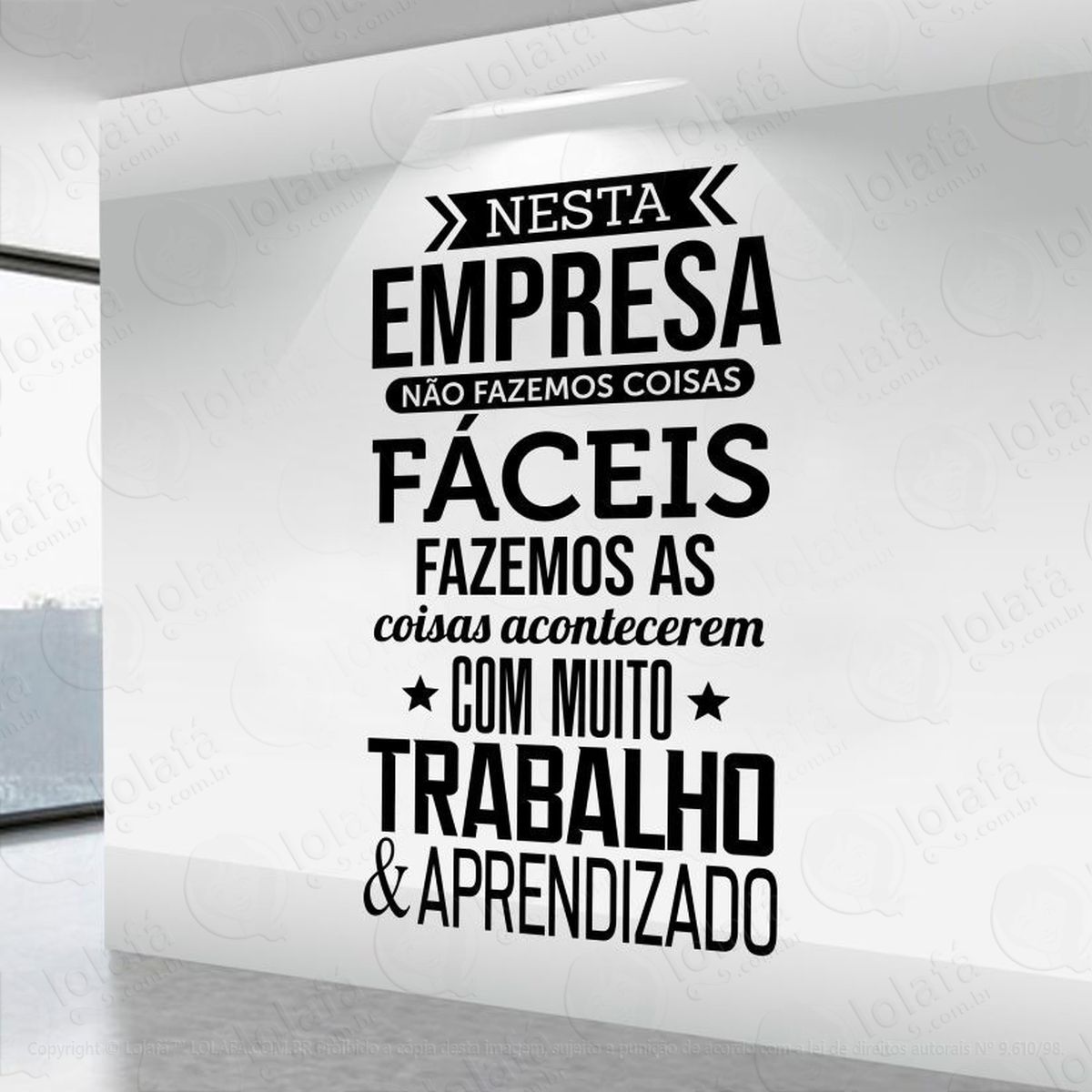 Adesivo De Parede Decorativo Nesta Empresa Mod:345