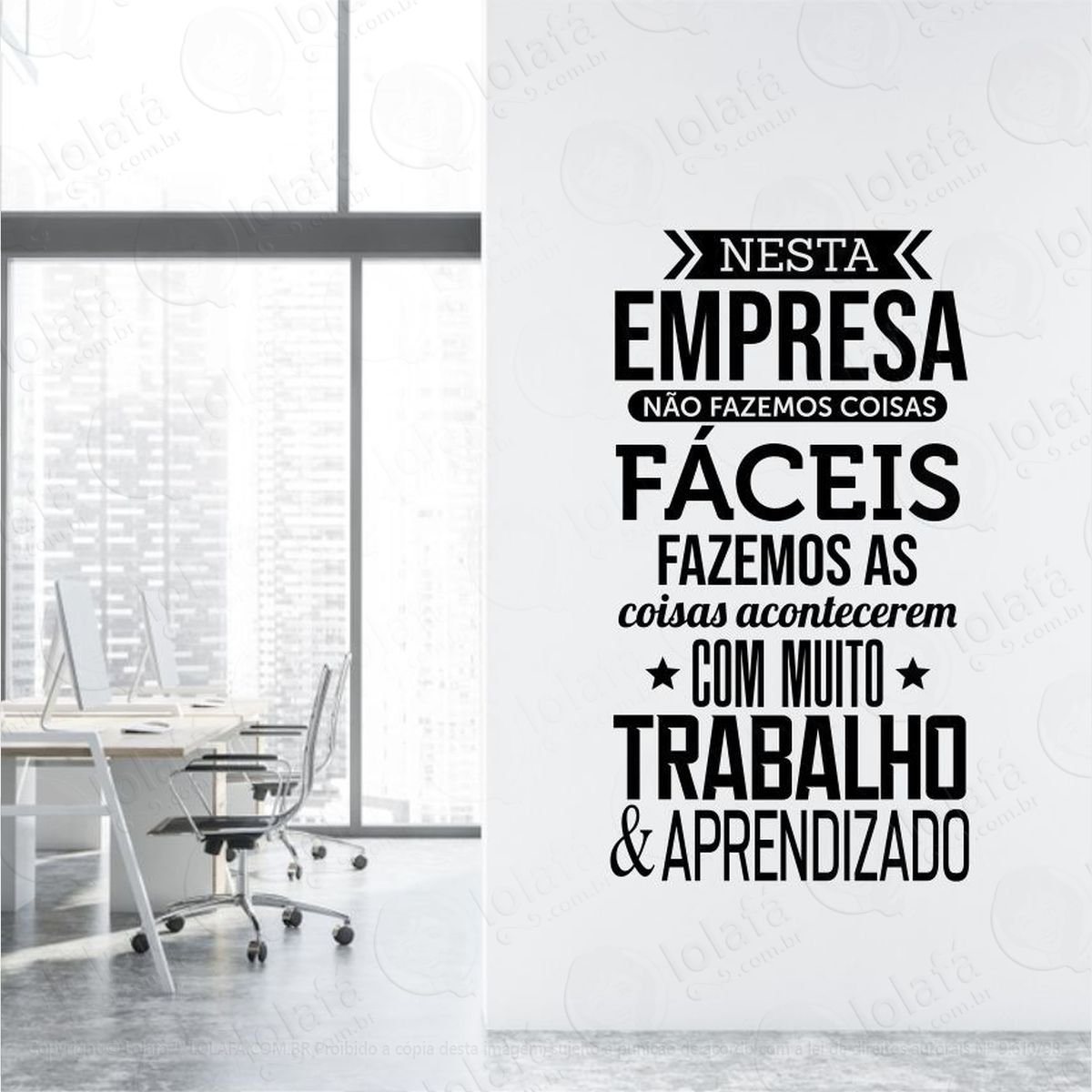 Adesivo De Parede Decorativo Para Empresa Mod:347