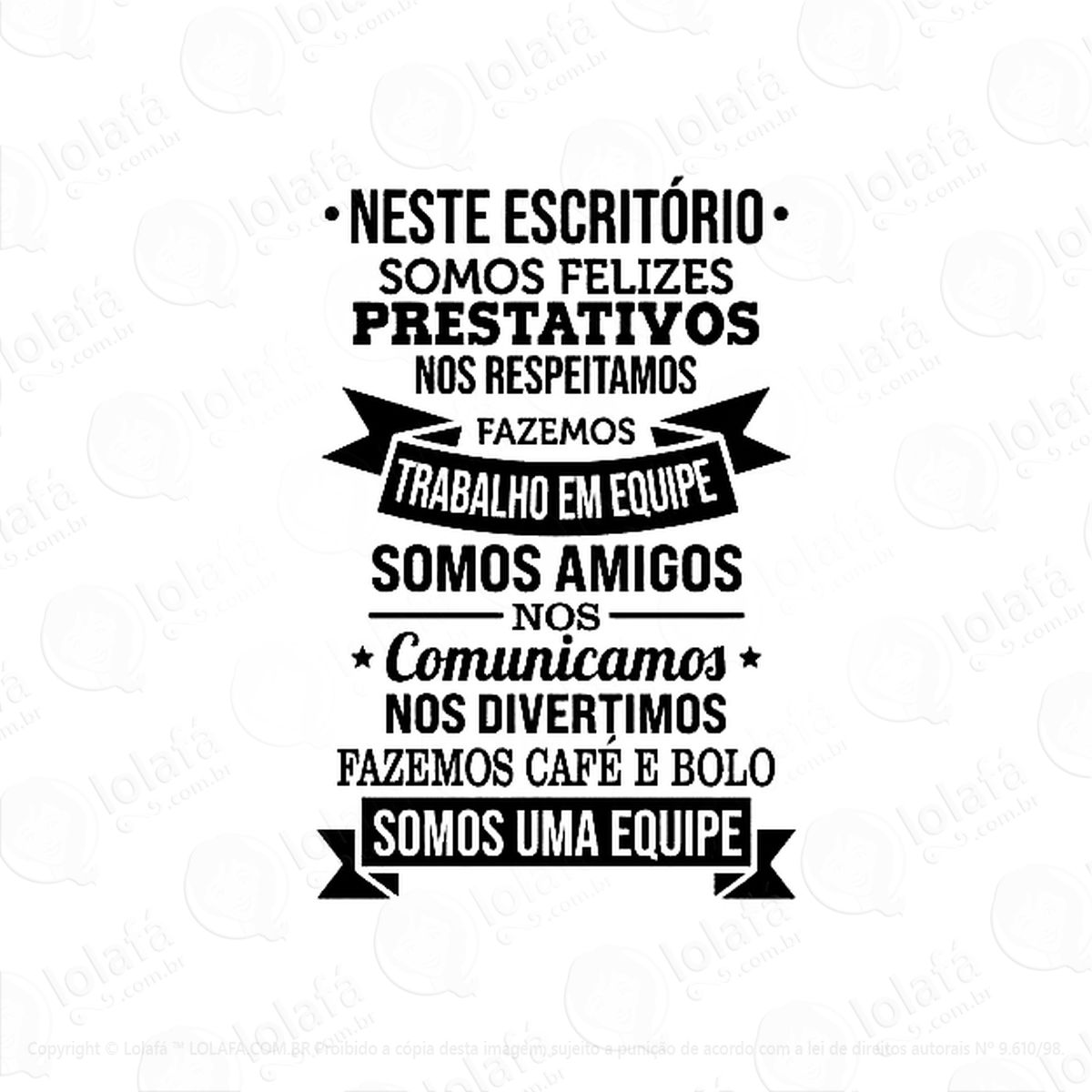 adesivo de parede decorativo neste escritório somos empresa adesivos de parede para sua empresa mod:359