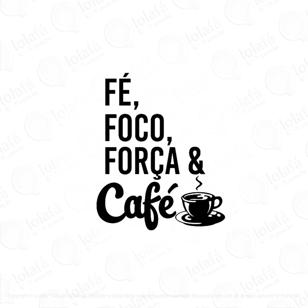 adesivo de parede tema café mod:366