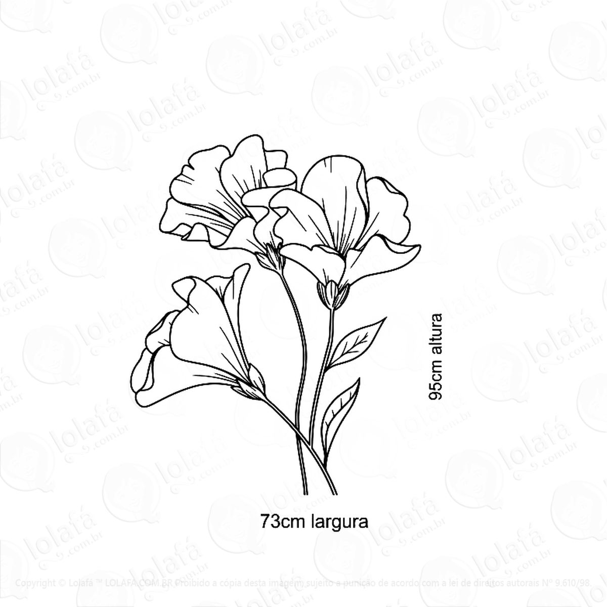adesivo de parede decorativo flores ornamentais mod:397