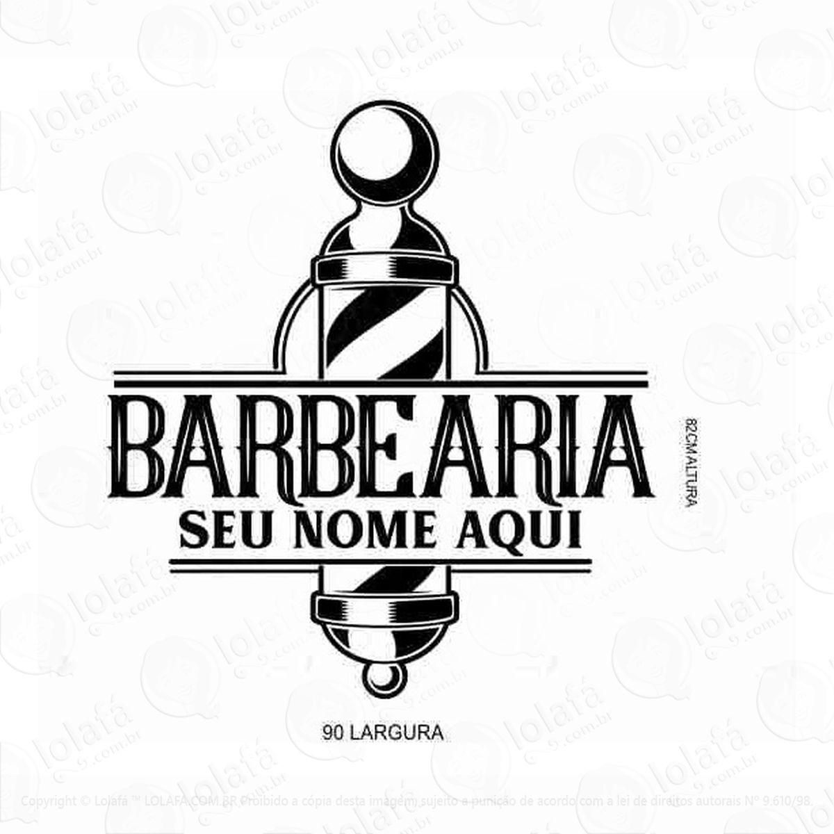 adesivo decorativo barbearia mod:403