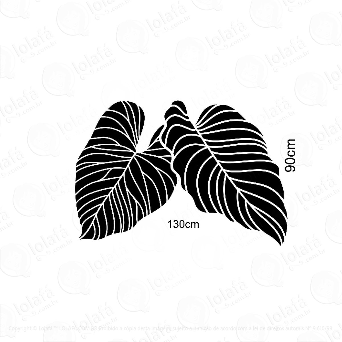 adesivo de parede decorativo folhas organicas mod:409
