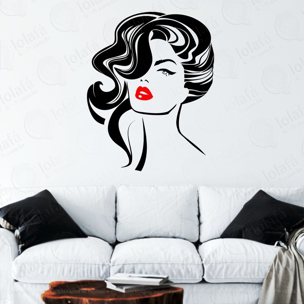 adesivo para salão de beleza cabelereira decorativo parede mod:438