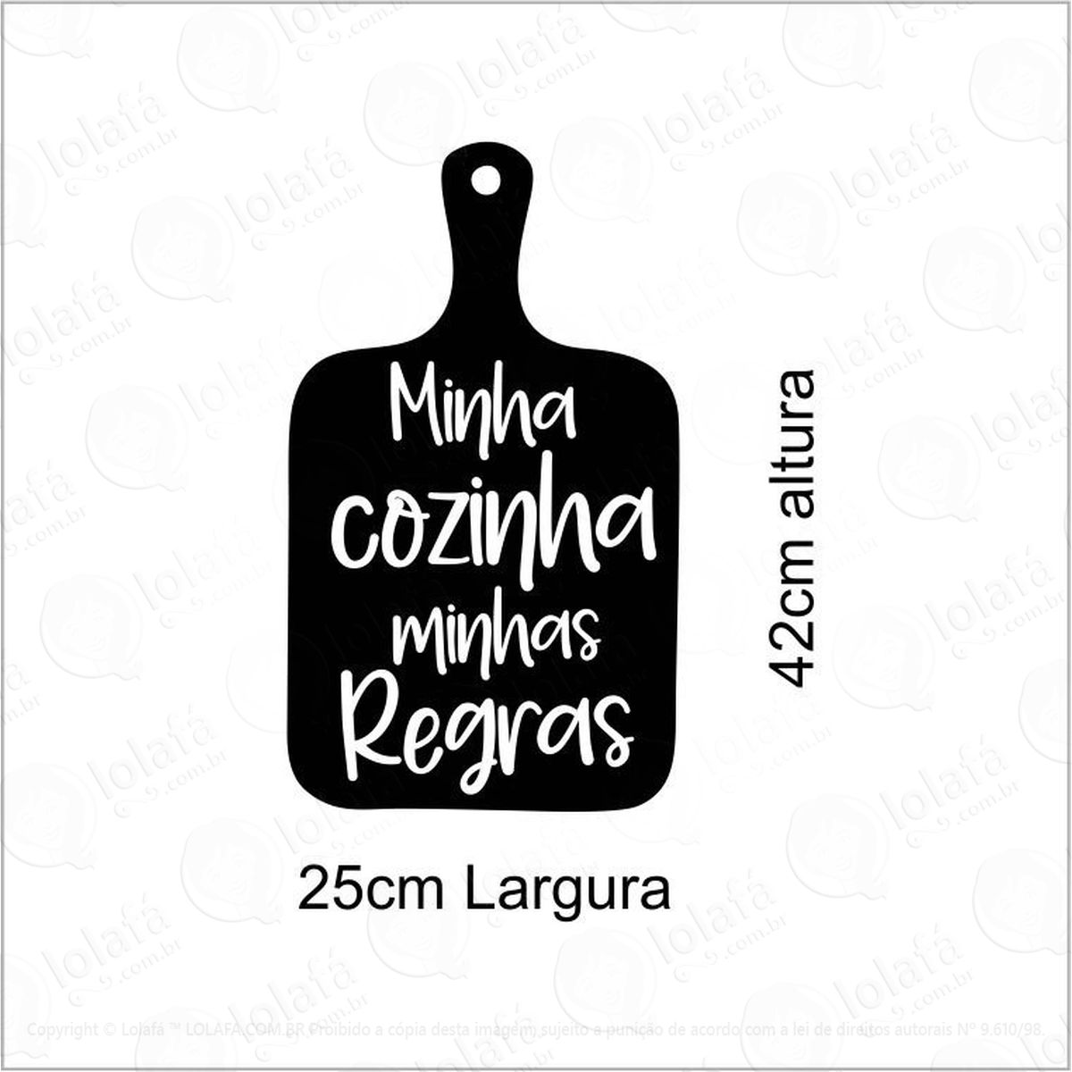 adesivo de parede decorativo minha cozinha minhas regras mod:453