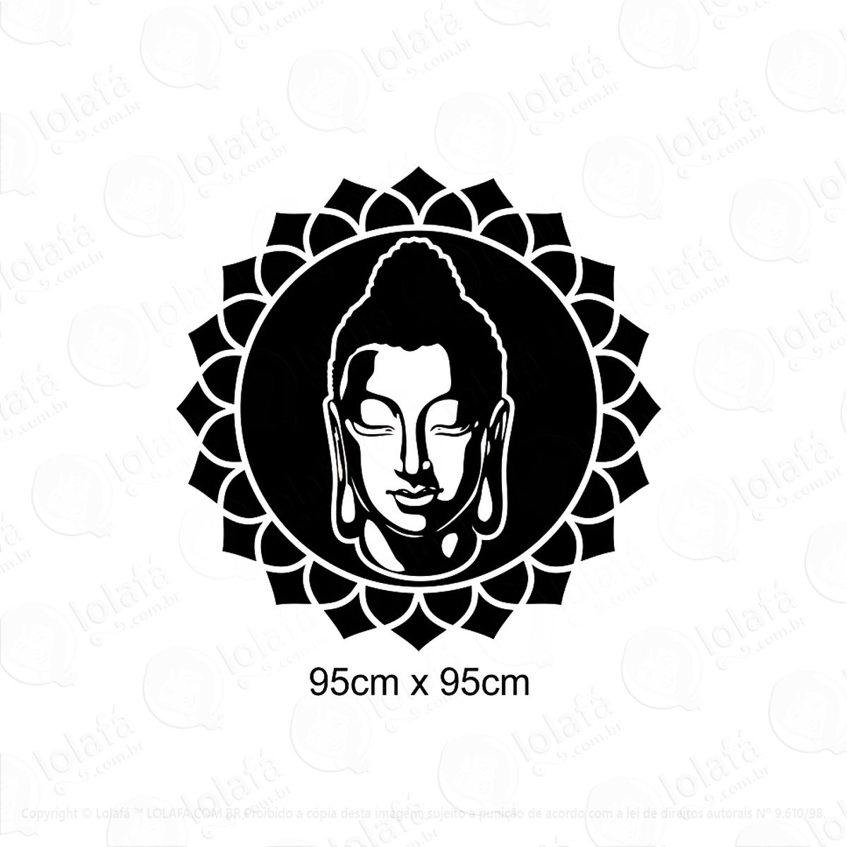 Adesivo De Parede Decorativo Buddha E Mandala Mod:472