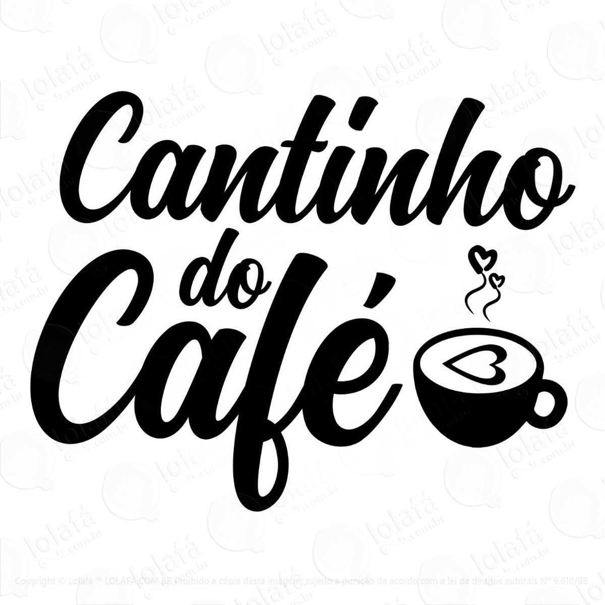 adesivo de parede decorativo cantinho do café mod:507