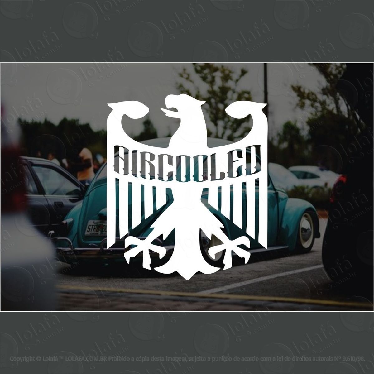 adesivo aircooled fusca kombi mod:512