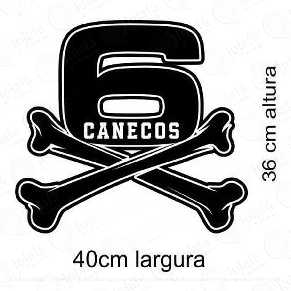 Adesivo 6 Canecos Opala Caravan Grande 2 Unidades Mod:516