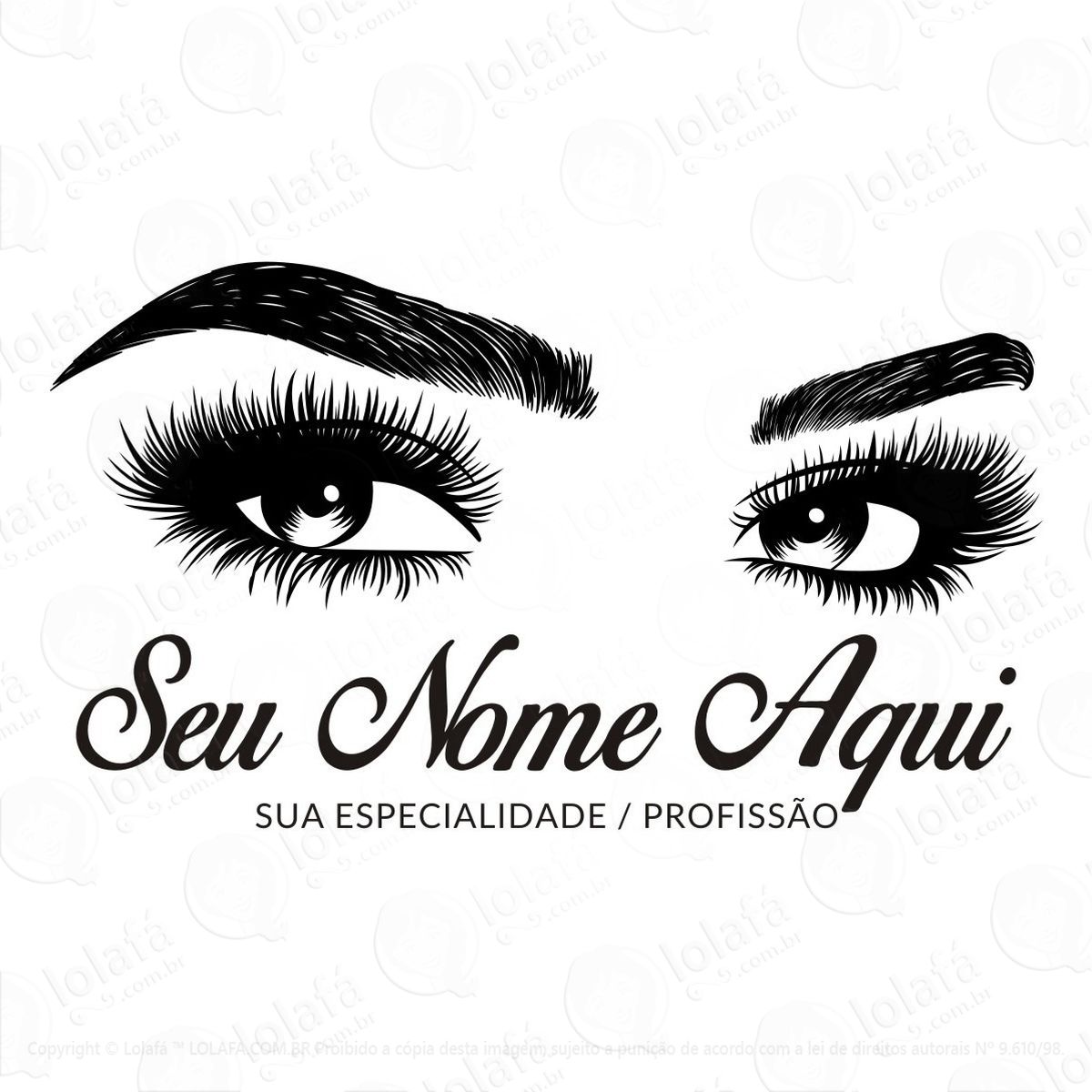 adesivo de parede designer de sobrancelha lash designer mod:542