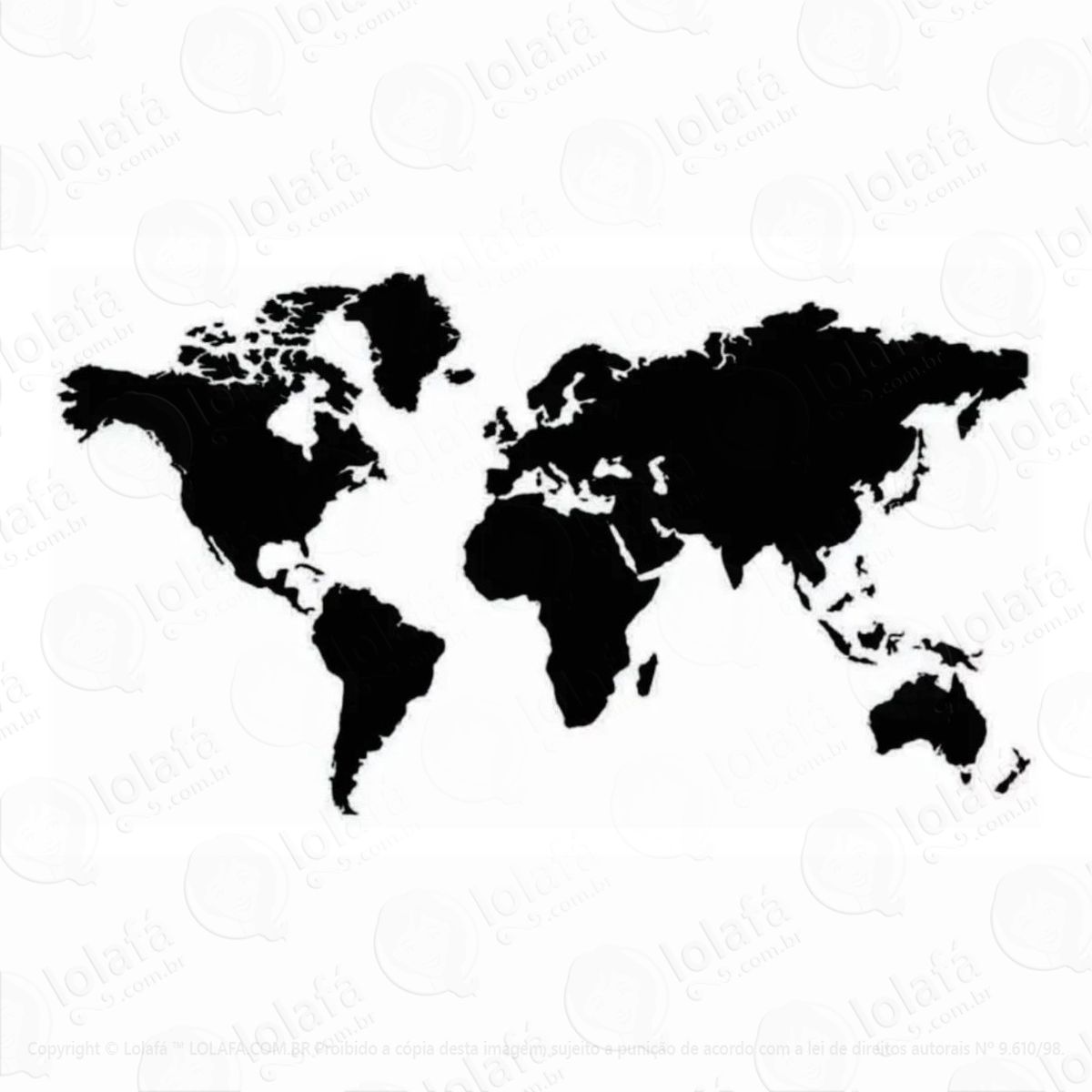 adesivo decorativo papel de parede mapa mundi mod:578