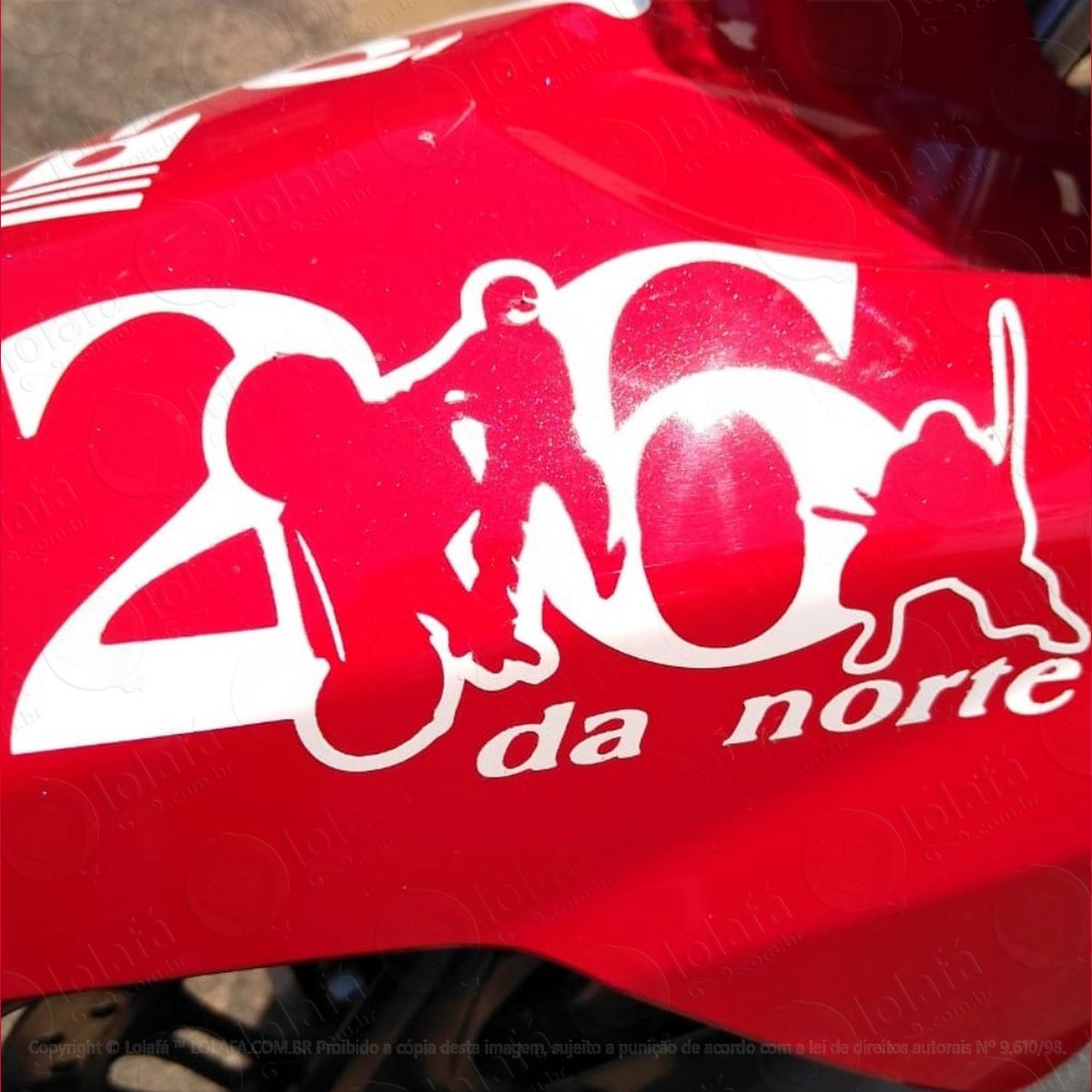 Par Adesivos 26 Da Norte Moto Honda Yamaha Suzuki Cg Cb Mod:755