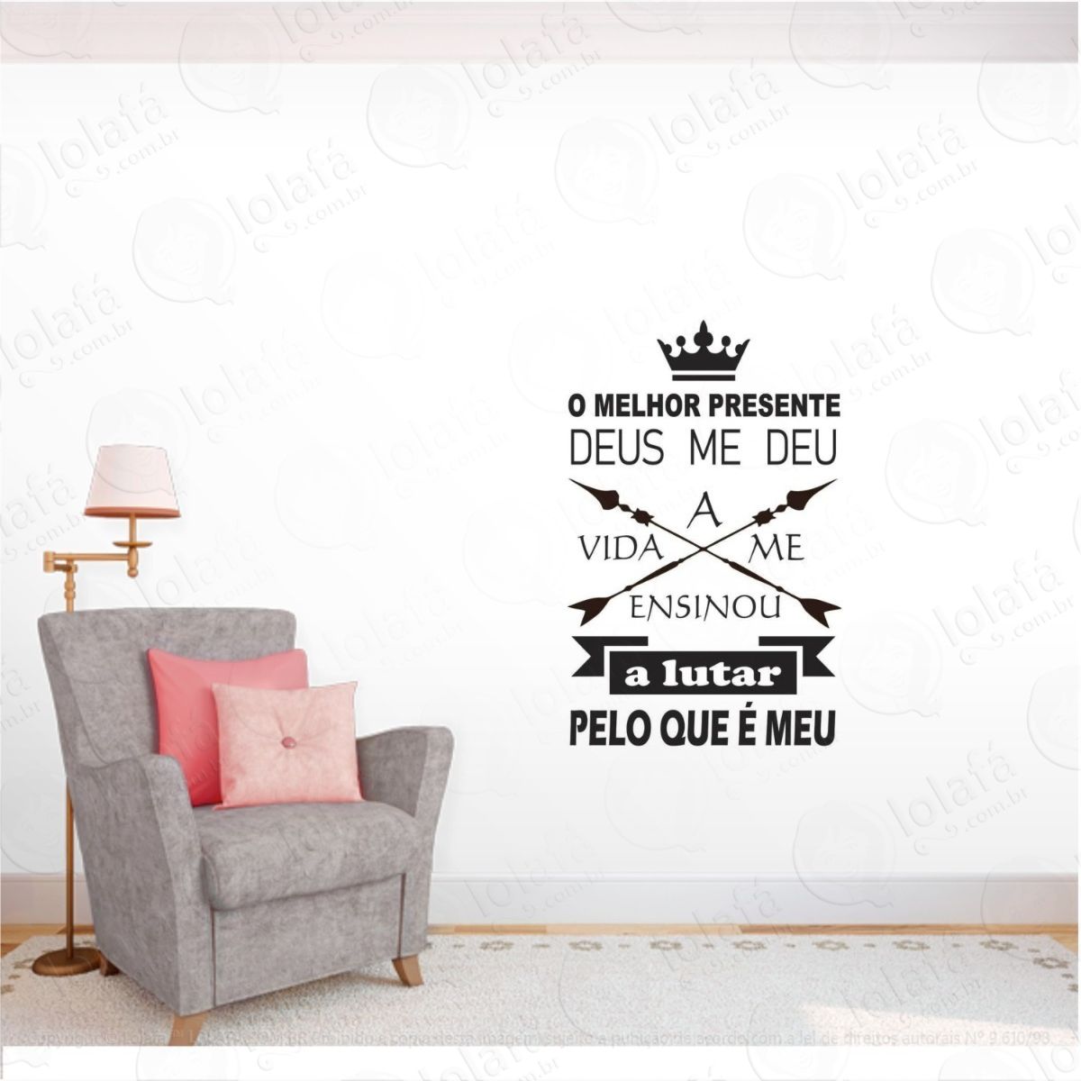 adesivo decorativo frase melhor presente deus me deu mod:769