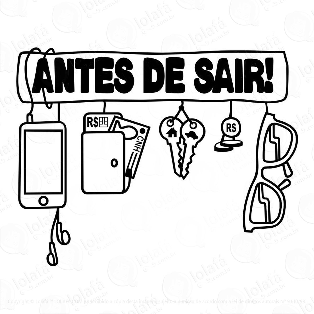 Adesivo Decorativo Parede Antes De Sair Não Esqueça Mod:799