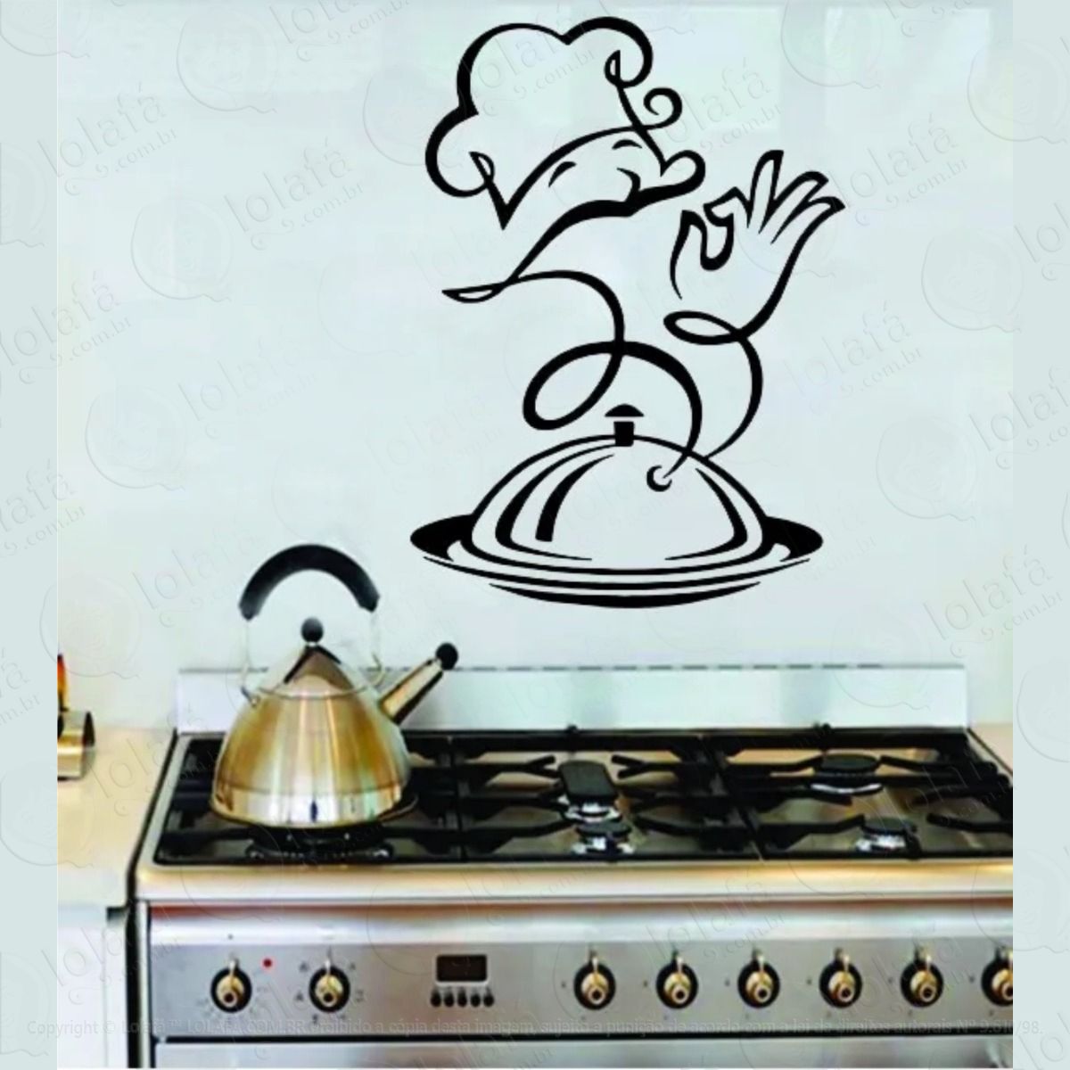 Adesivo Para Cozinha Decorativo Desenho Mod:818