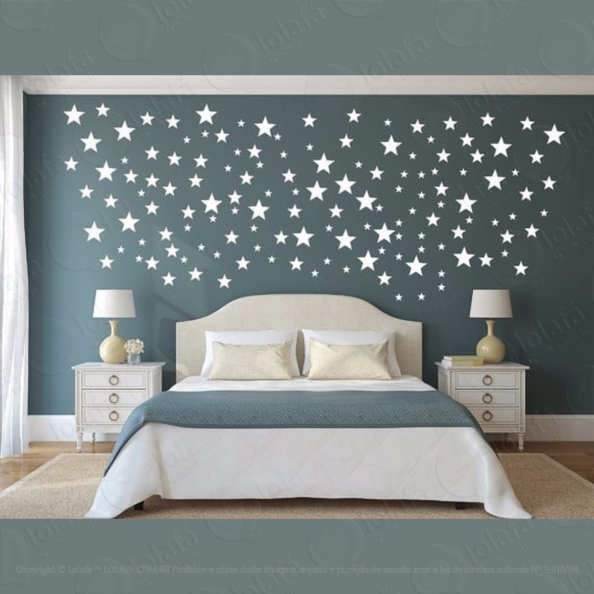 Adesivo Parede Estrelas 3 Tamanhos Quarto Sala Escritório Mod:864
