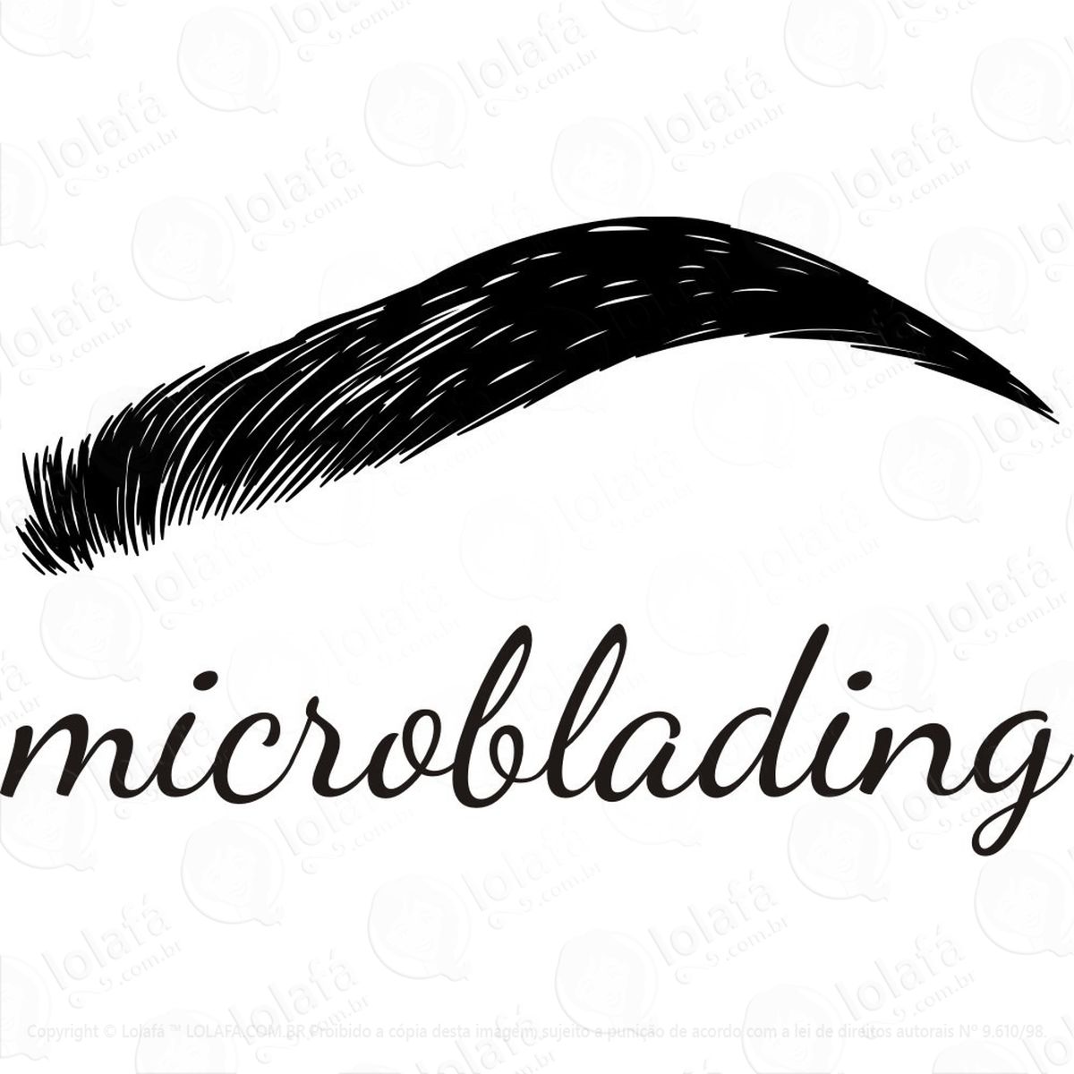 adesivo parede estética designer de sobrancelha microblading mod:895